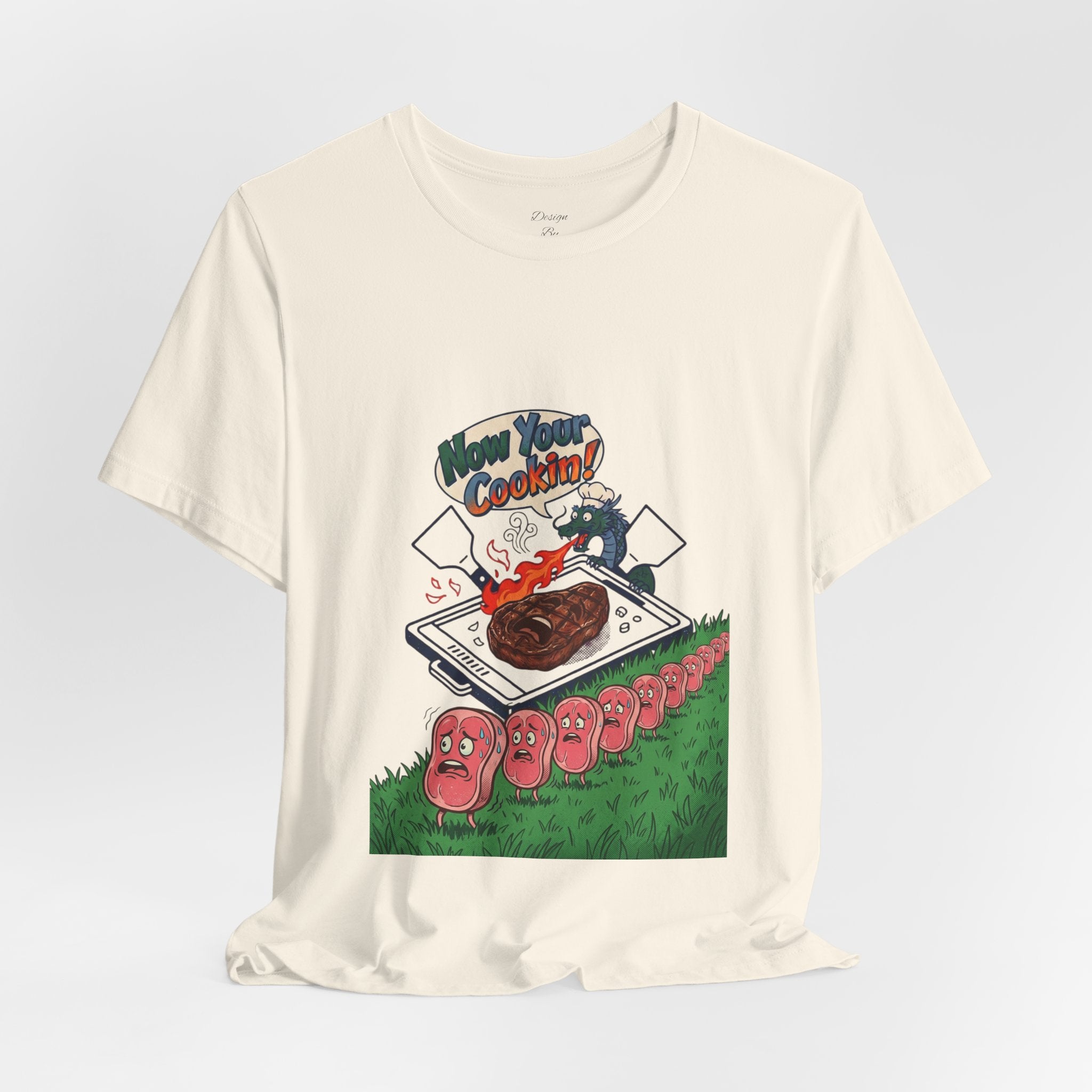 Kawaii Retro Cooking Manga Graphic Tee | Japanese Streetwear, Cherry Blossom Motif