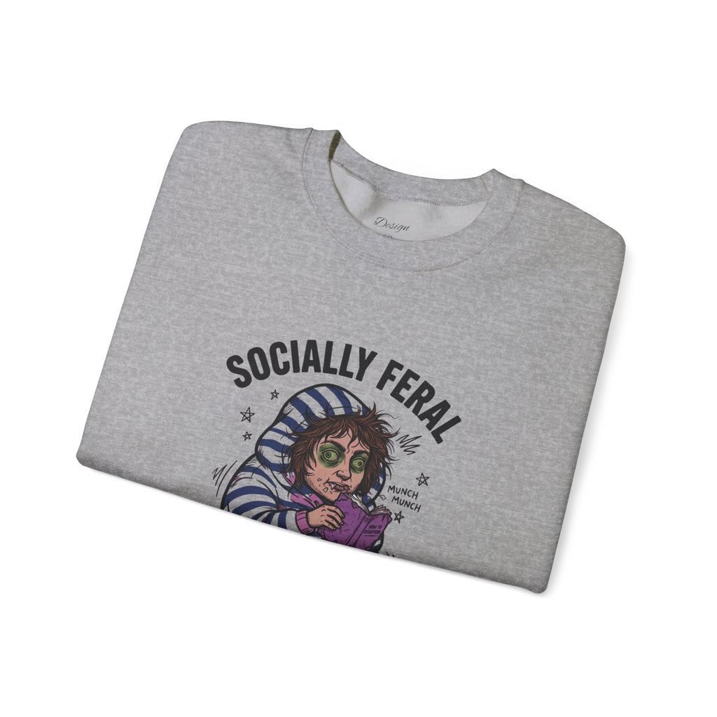 Socially Feral "Do Not Perceive Me" Sweatshirt, Feral Era vintage mascot, distressed collegiate