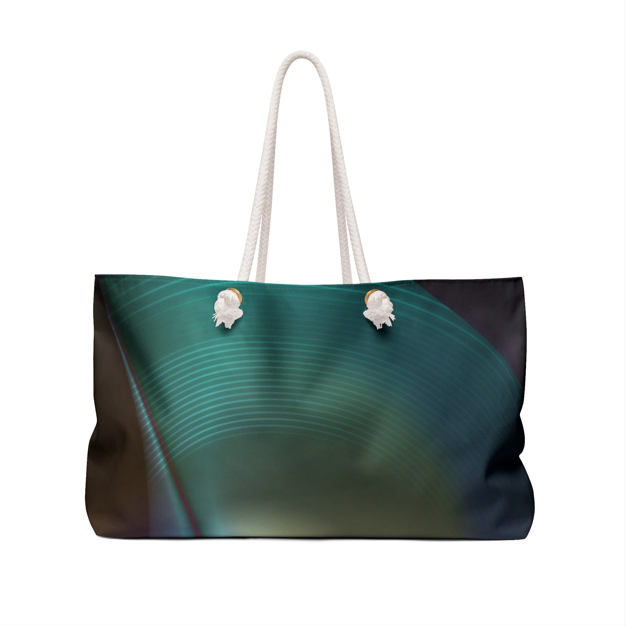 Aurora Gradient Weekender Bag — Abstract Teal & Indigo Travel Tote