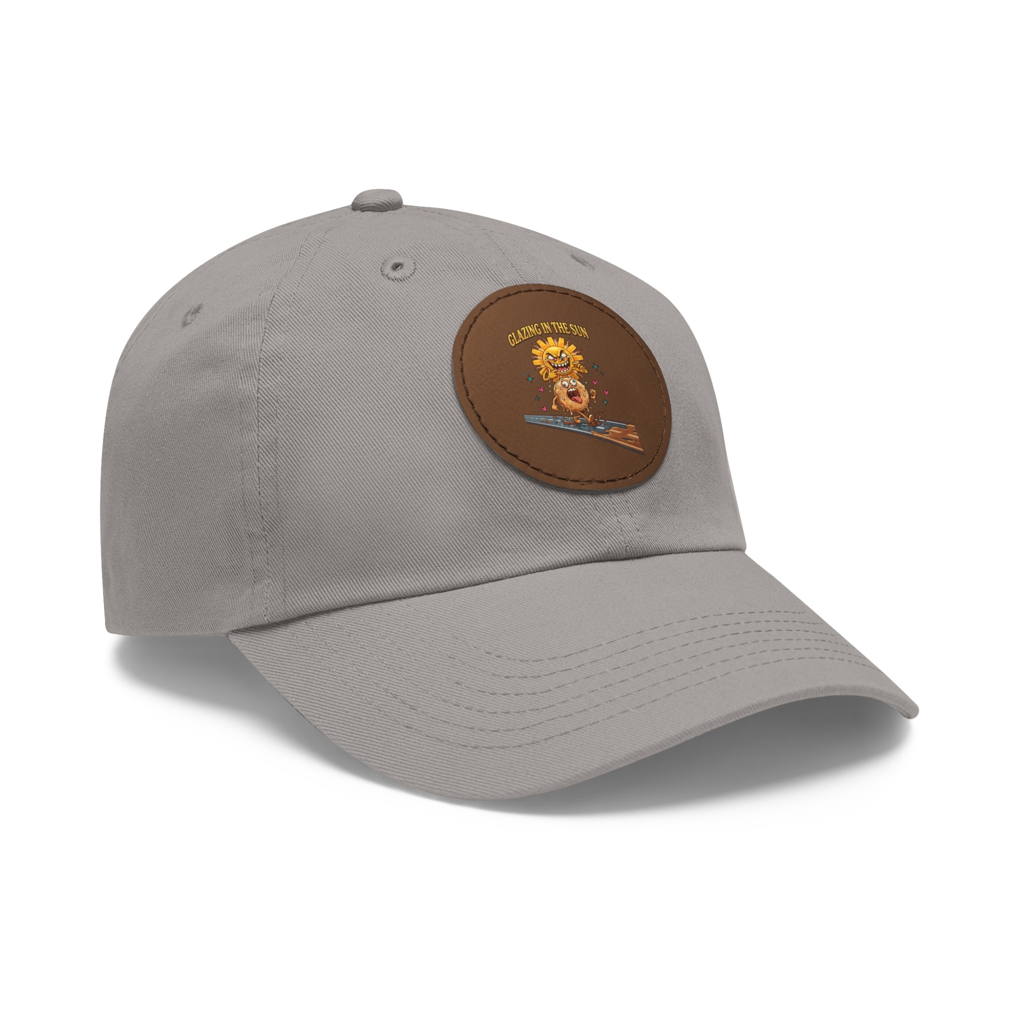 Dad Hat — 'Glazing in the Sun' Leather Patch Baseball Cap