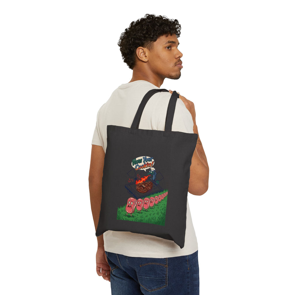 Katsu Bento Illustration Tote | Japanese Streetwear, Retro Manga Graphic