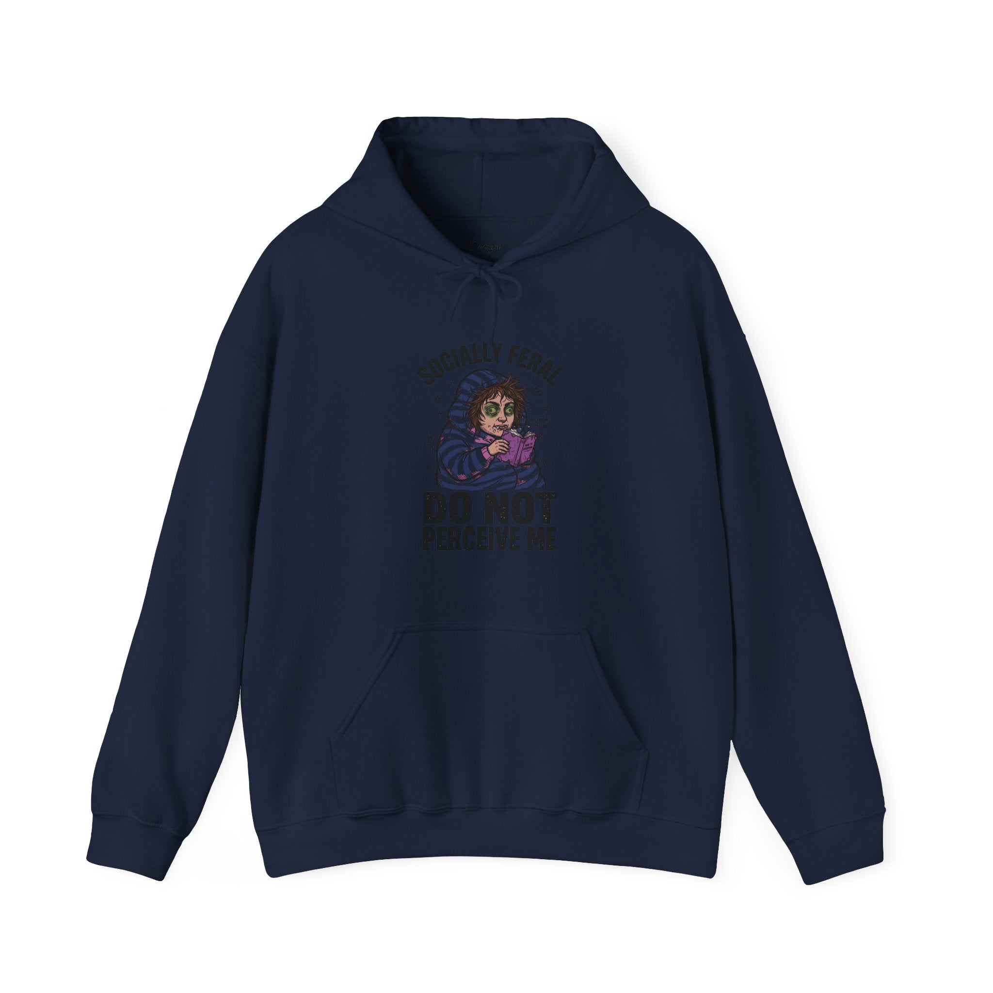 Socially Feral Cat Hoodie | Feral Era, Vintage Mascot Distressed Lettering