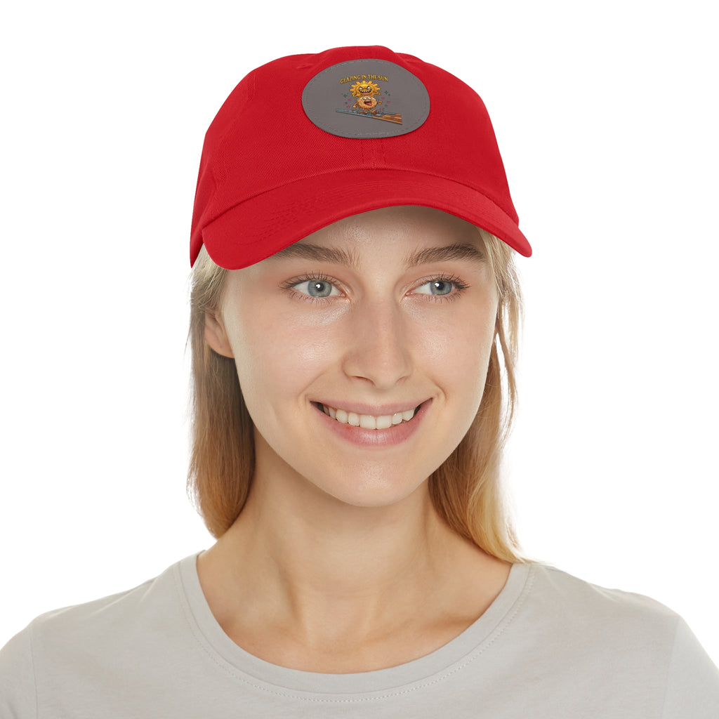 Dad Hat — 'Glazing in the Sun' Leather Patch Baseball Cap
