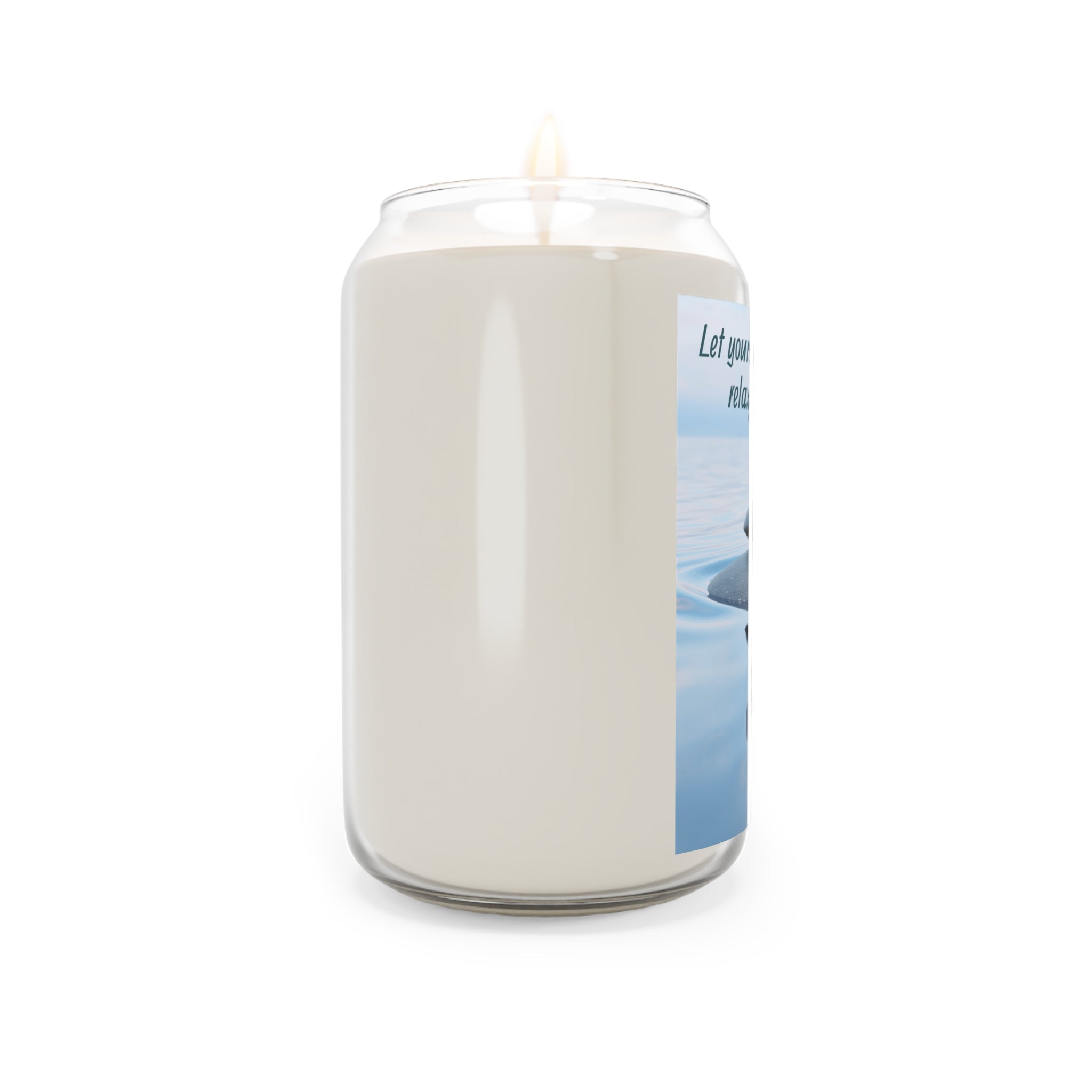 Relaxing Zen Stack Scented Soy Candle — 13.75oz ("Let yourself relax")