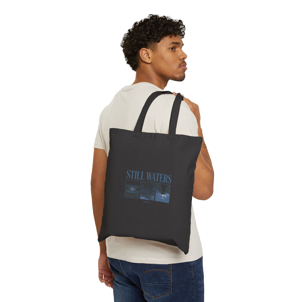 Still Waters Tote | Christian Streetwear, Vintage Wash Typography