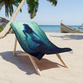 Mermaid Nightscape Beach Towel – Ethereal Ocean Silhouette