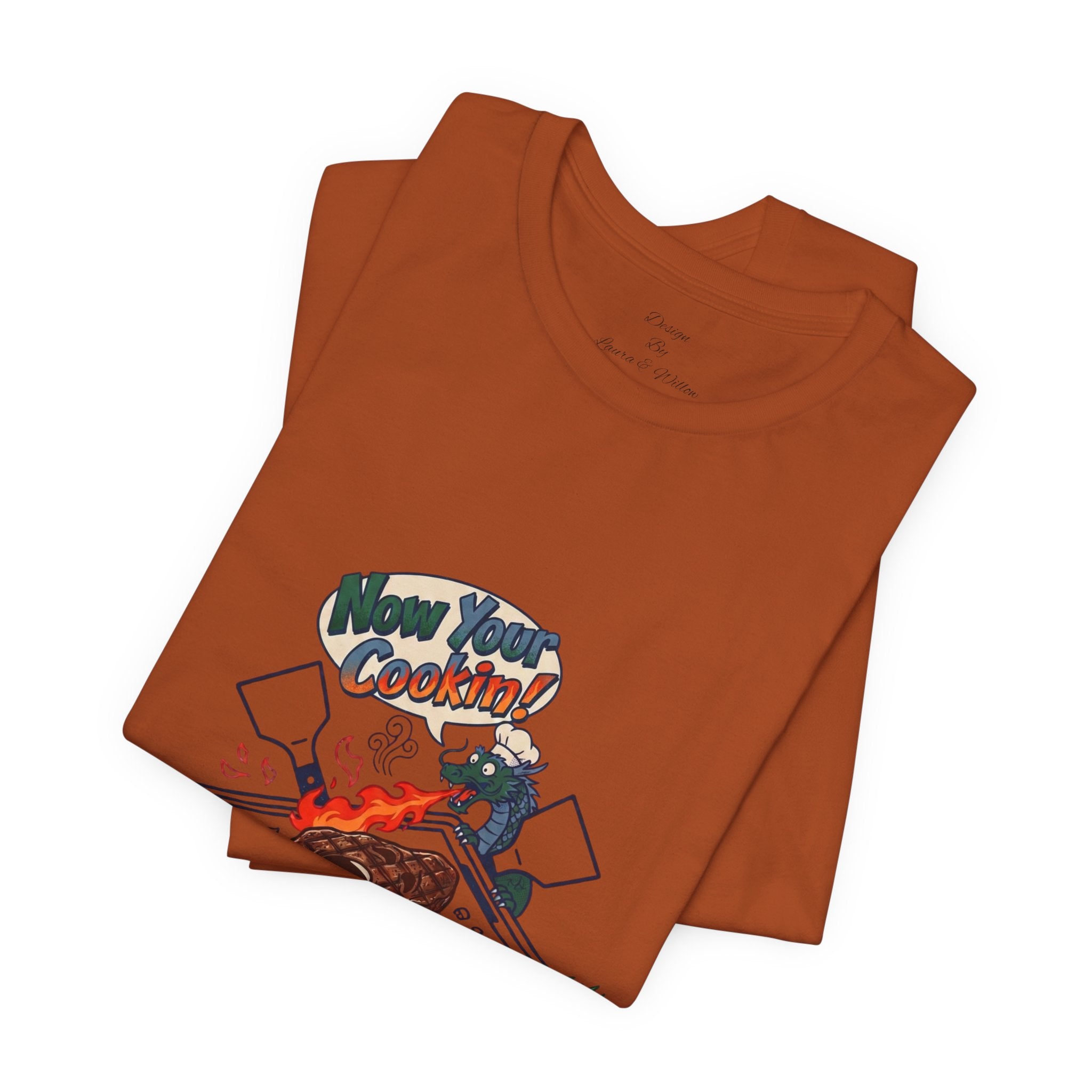 Kawaii Retro Cooking Manga Graphic Tee | Japanese Streetwear, Cherry Blossom Motif
