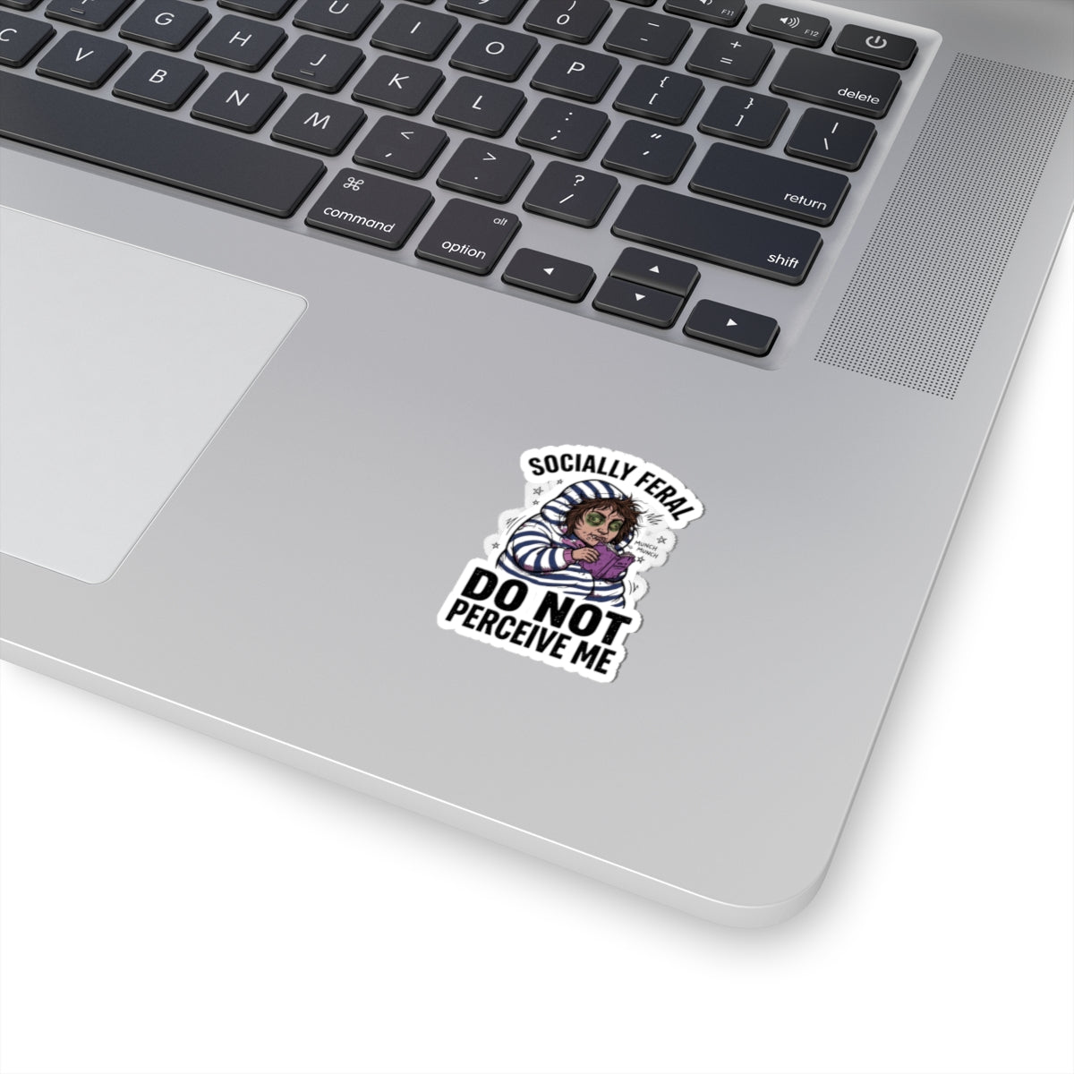Socially Feral Do Not Perceive Me Sticker | Feral Era, Funny Raccoon-style Sticker