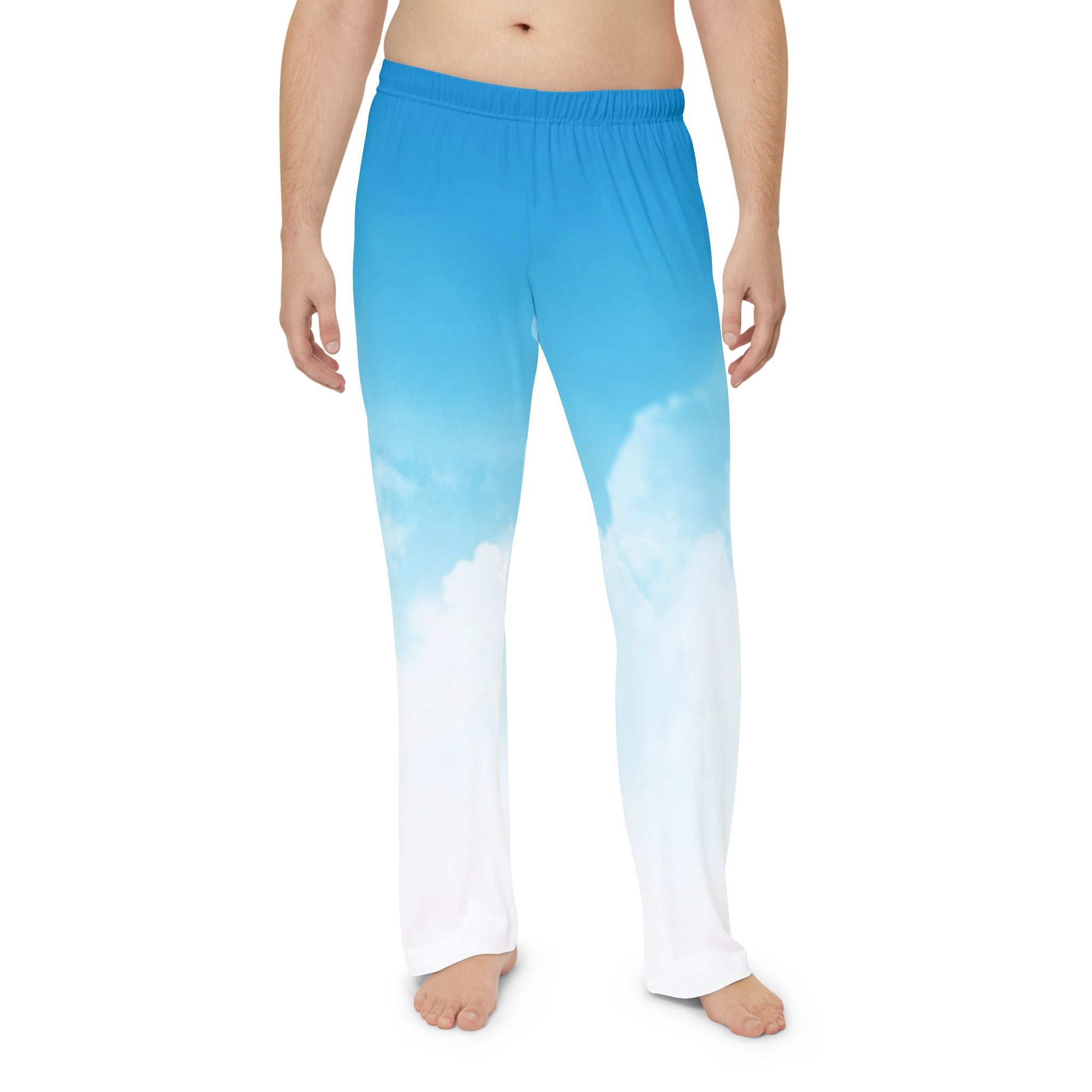 Cloud Print Pajama Pants — Men's Soft Sky Lounge Pants