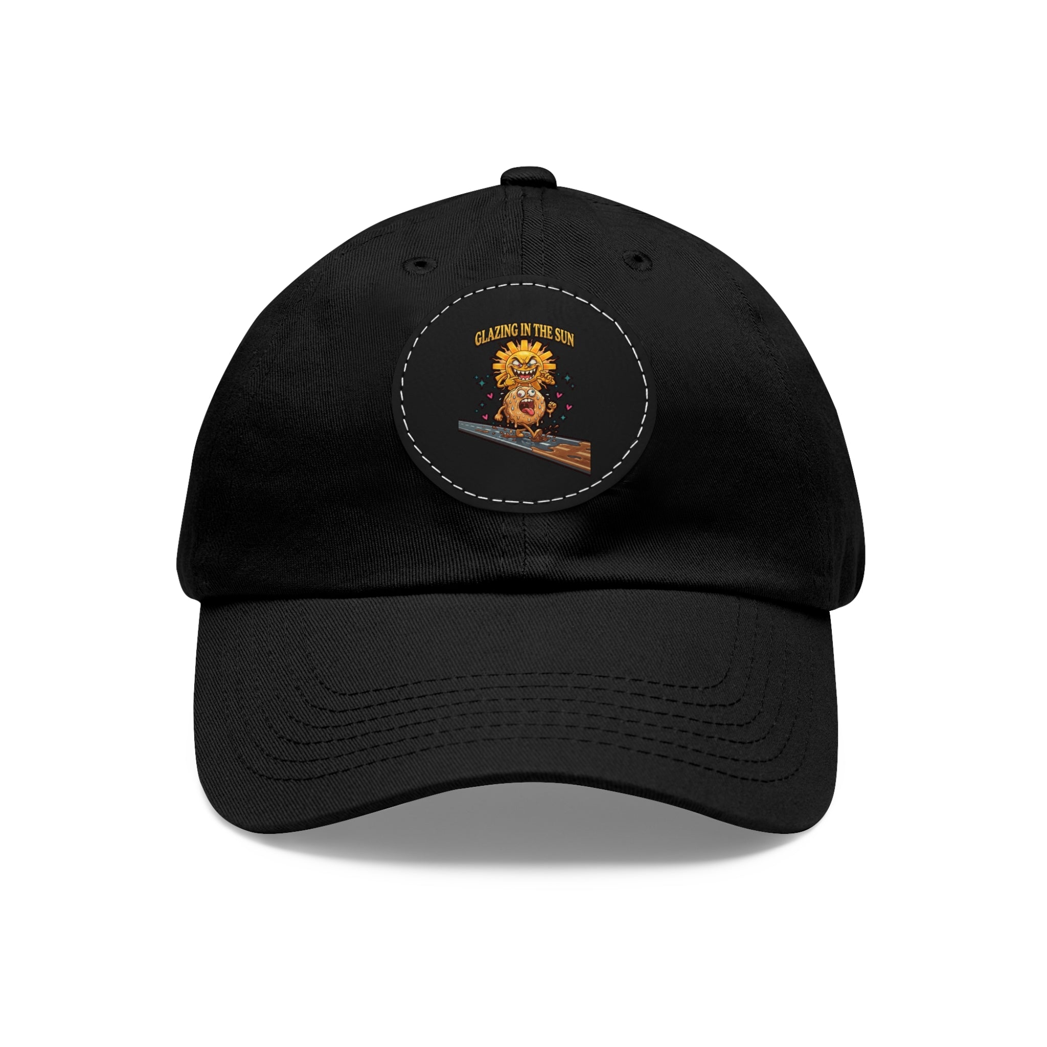 Dad Hat — 'Glazing in the Sun' Leather Patch Baseball Cap