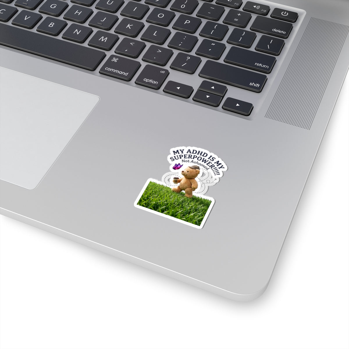 My ADHD Is My Superpower Sticker | Dilly Dally Cute Bear, Retro Handwritten Procrastination