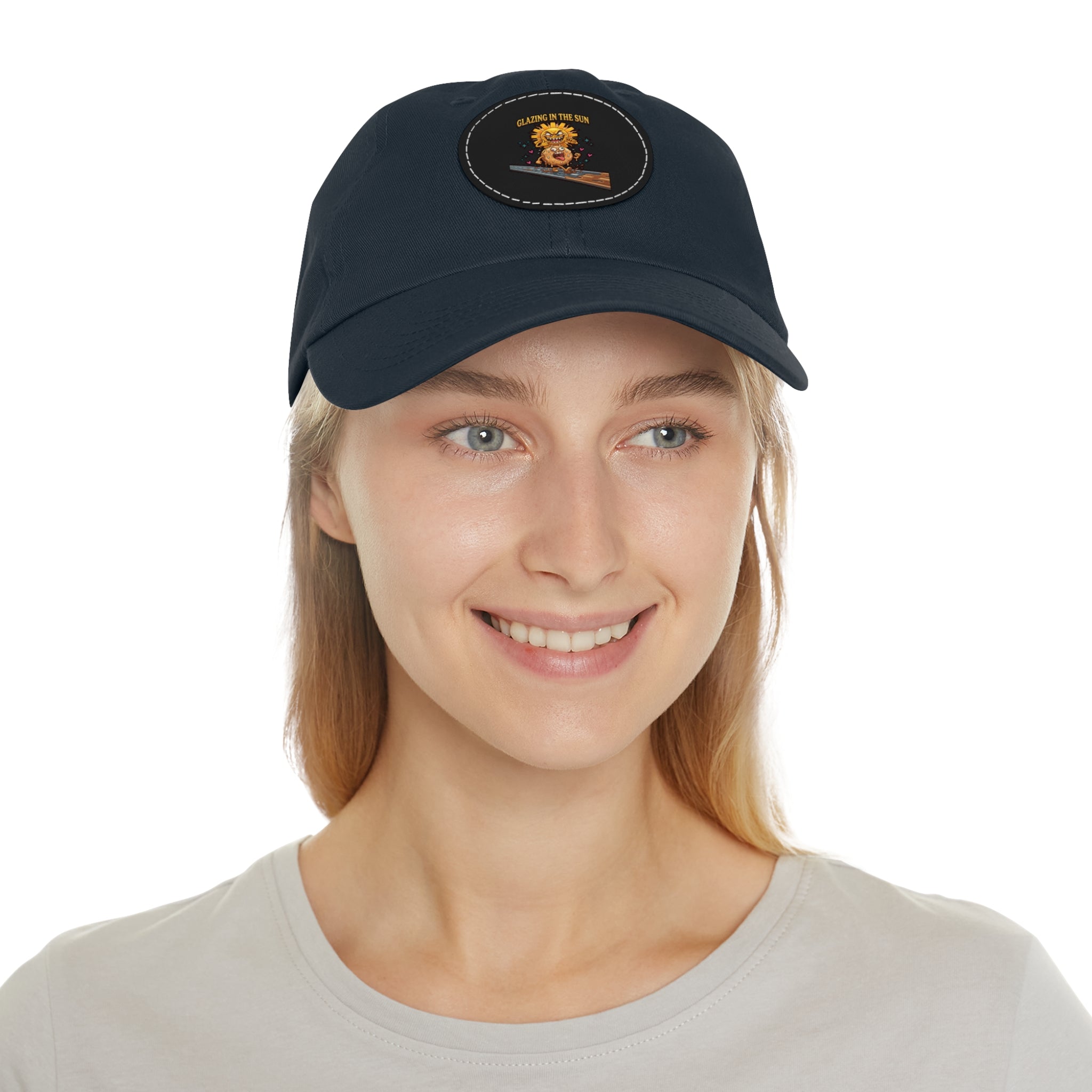 Dad Hat — 'Glazing in the Sun' Leather Patch Baseball Cap