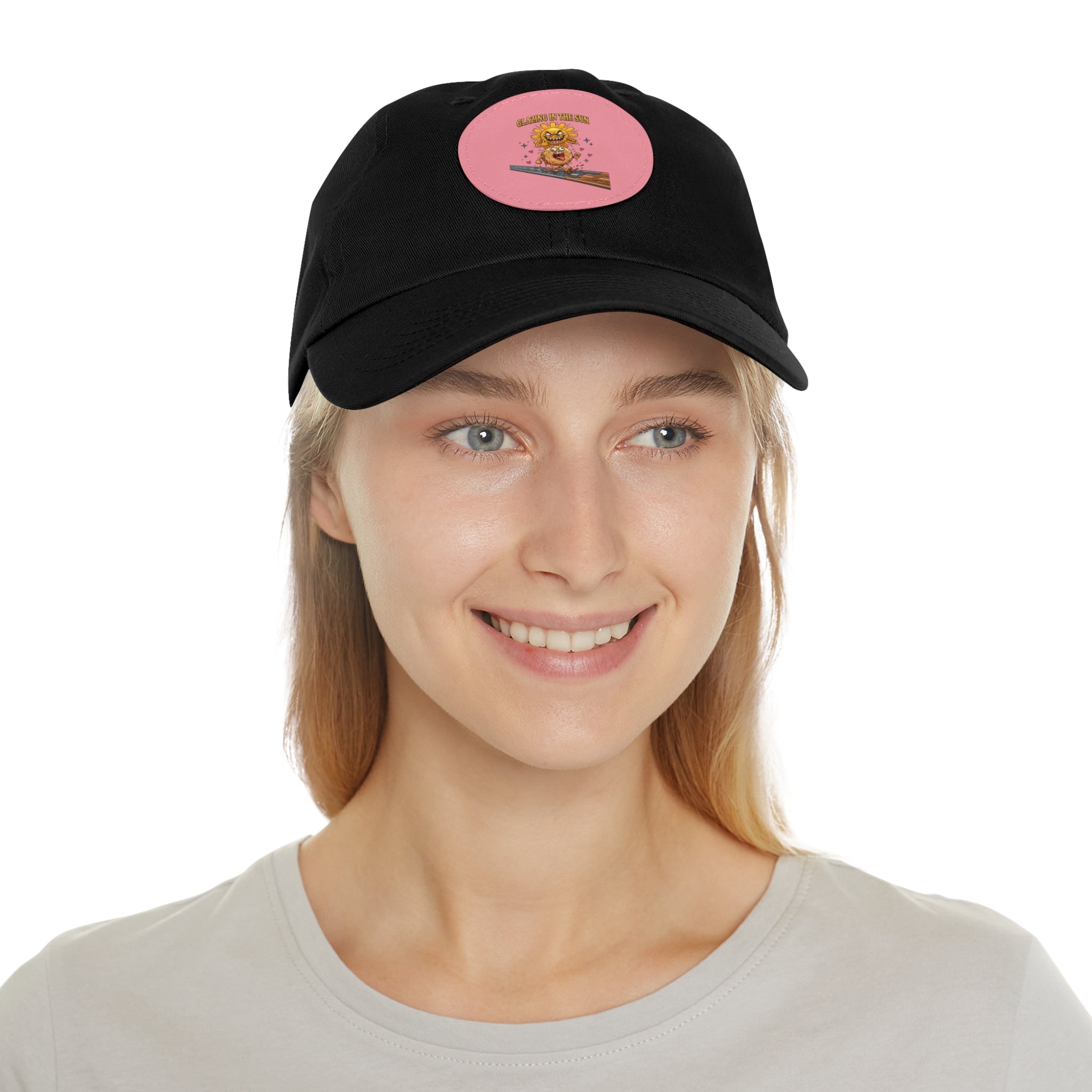 Dad Hat — 'Glazing in the Sun' Leather Patch Baseball Cap