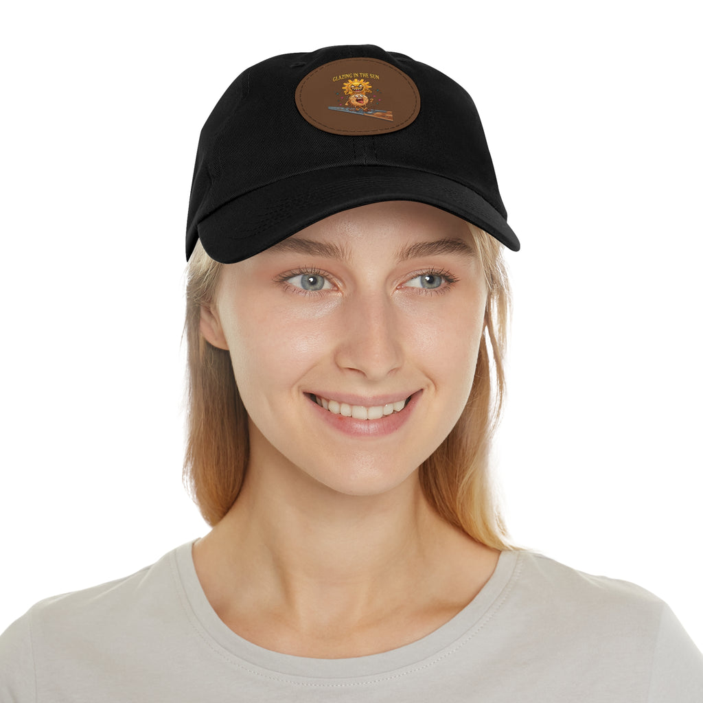 Dad Hat — 'Glazing in the Sun' Leather Patch Baseball Cap