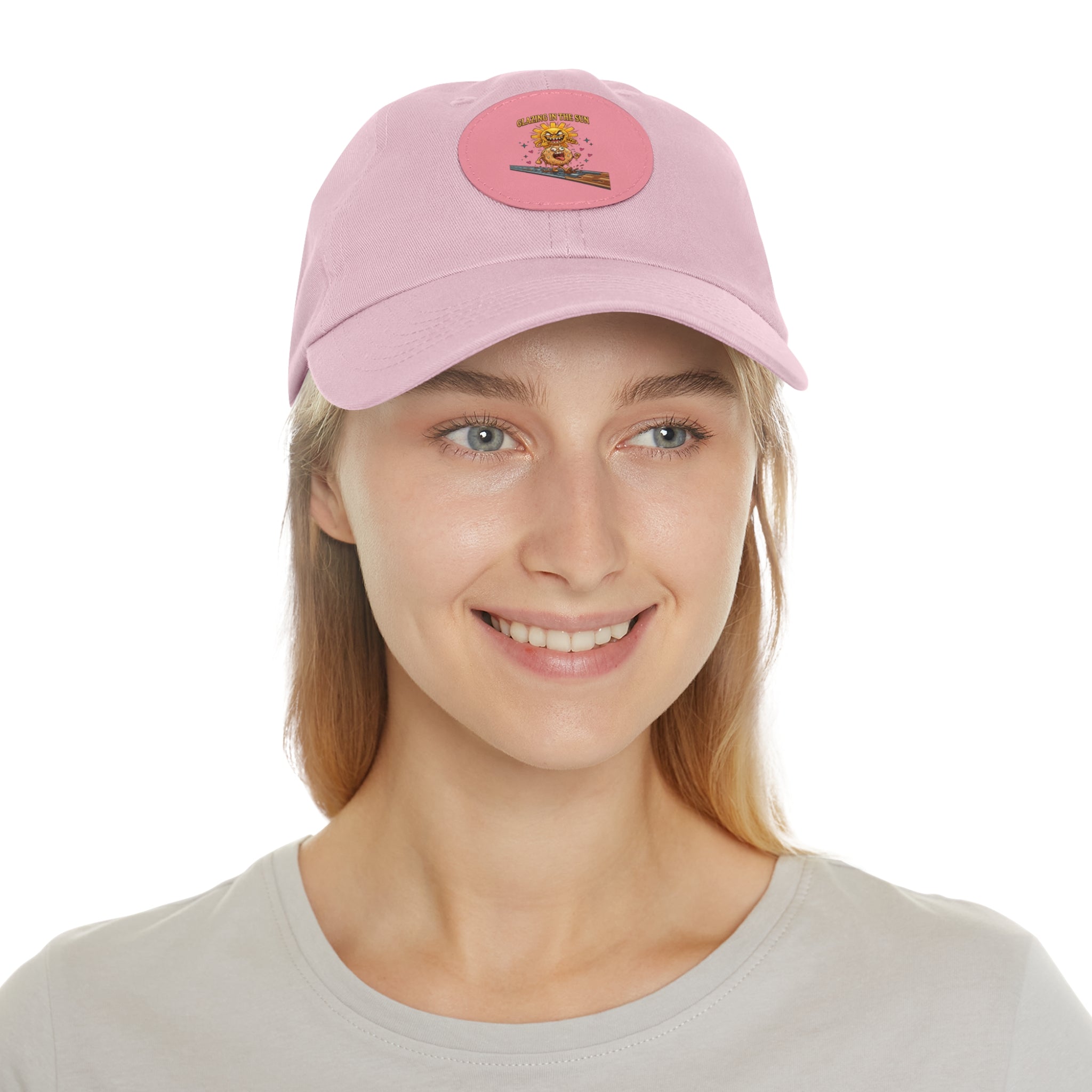 Dad Hat — 'Glazing in the Sun' Leather Patch Baseball Cap