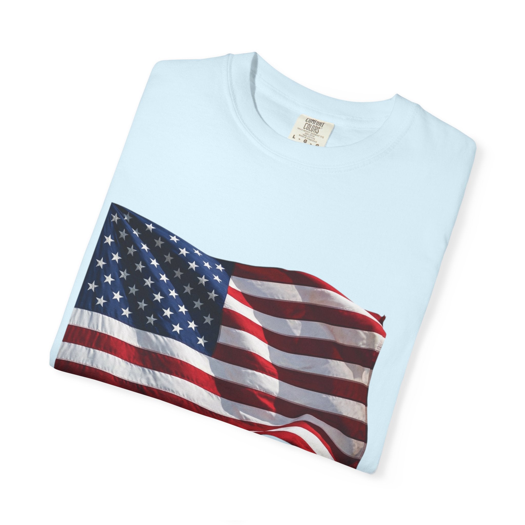T-Shirt - American Flag with Saluting Soldiers | "Welcome Home!" Military Reunion Tee