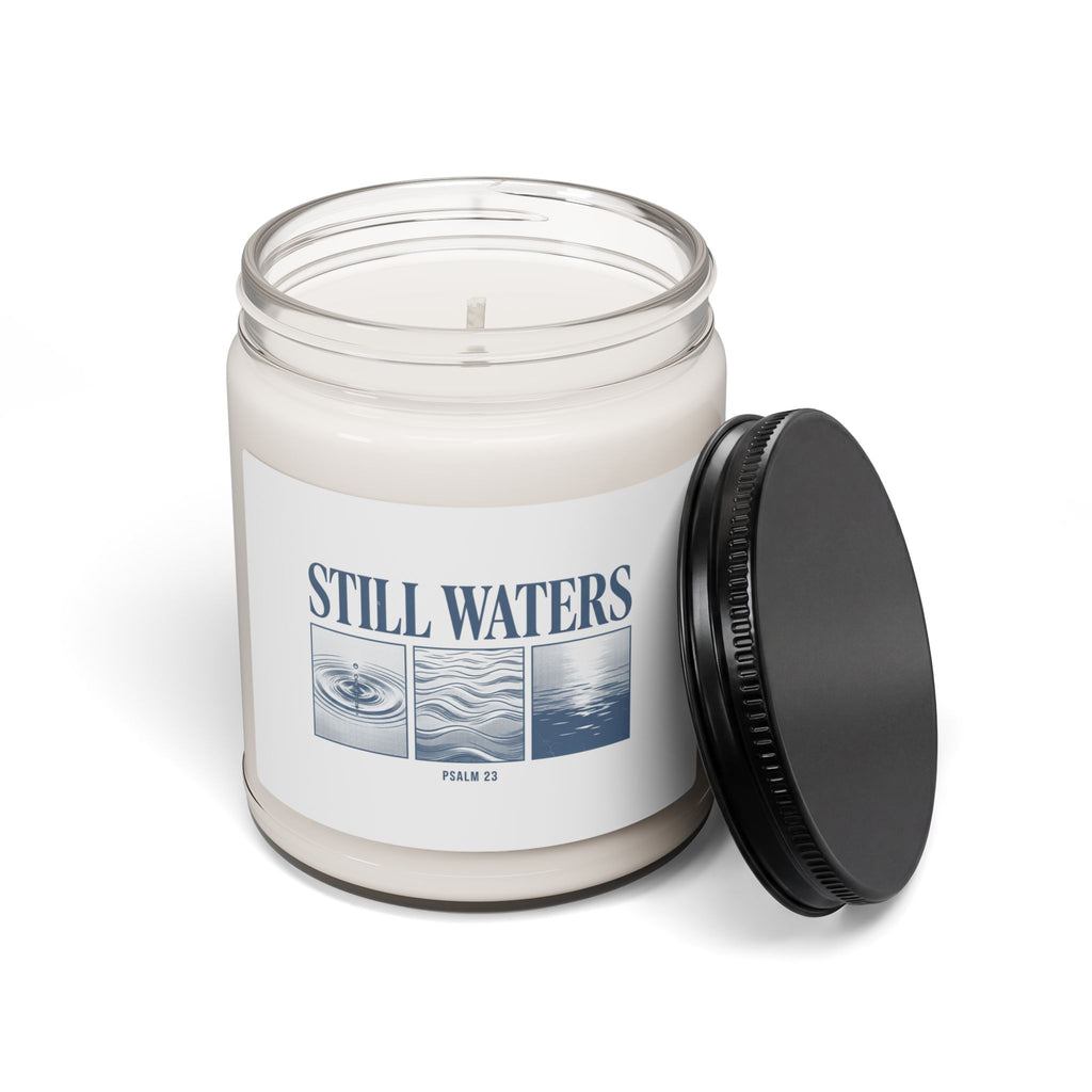 Still Waters Candle | Soy Jar Candle, Psalm 23, Christian Streetwear Aesthetic