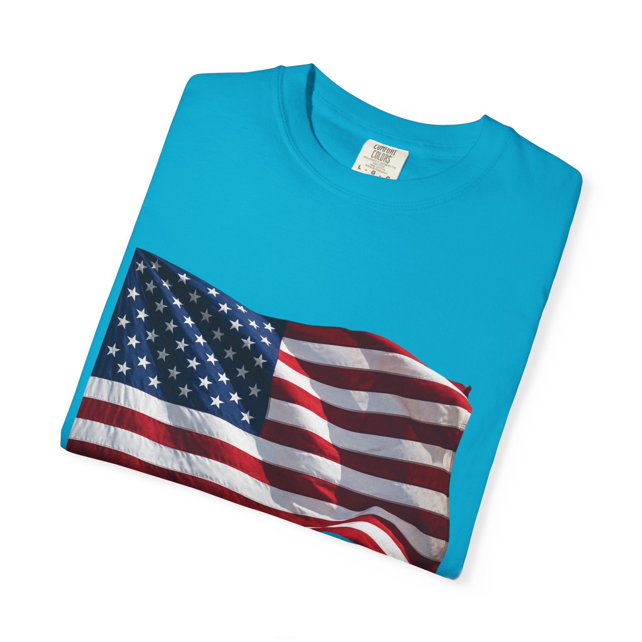 T-Shirt - American Flag with Saluting Soldiers | "Welcome Home!" Military Reunion Tee