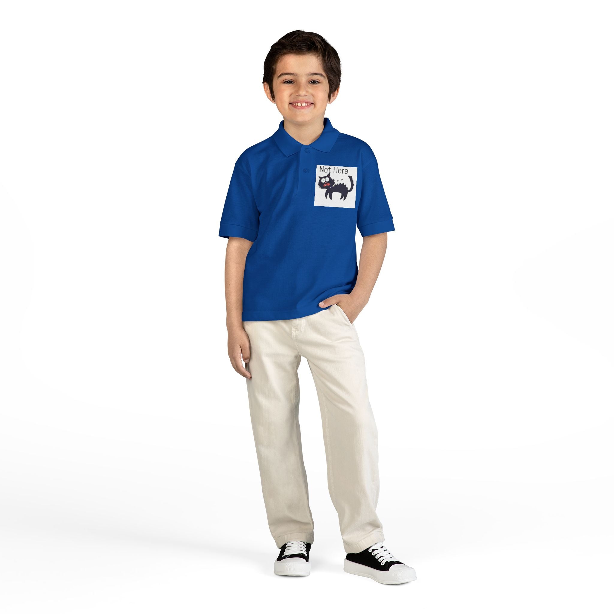 Youth Polo — "Monday.. NOPE" Skunk Graphic School Shirt