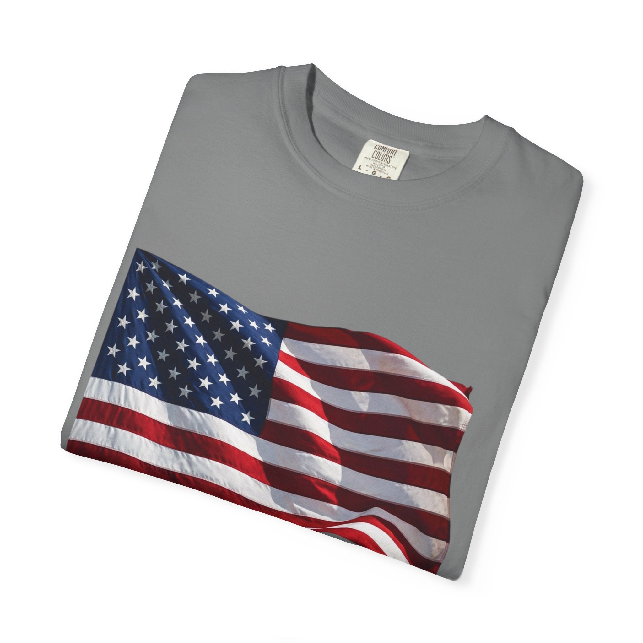 T-Shirt - American Flag with Saluting Soldiers | "Welcome Home!" Military Reunion Tee
