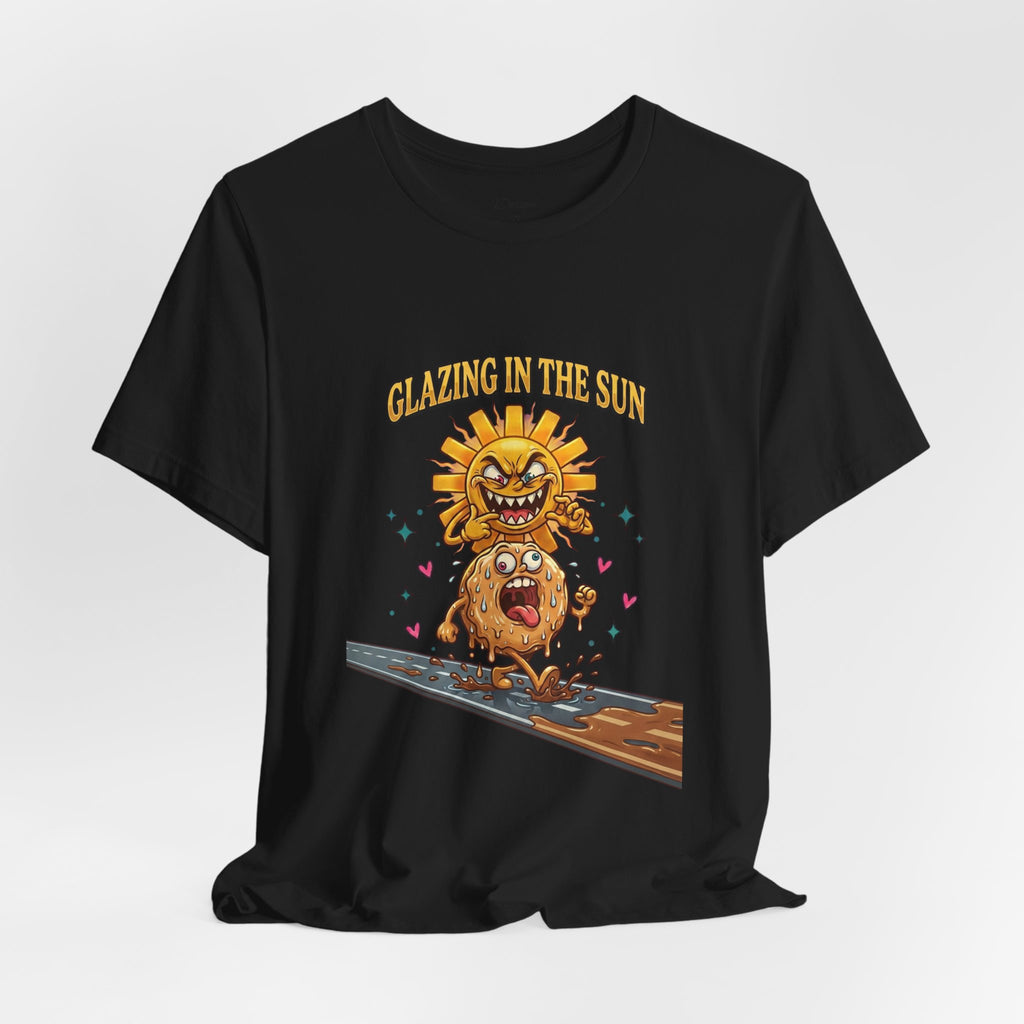 “Glazing in the Sun” Funny Retro Sun & Donut Tee | Dilly Dally Procrastination