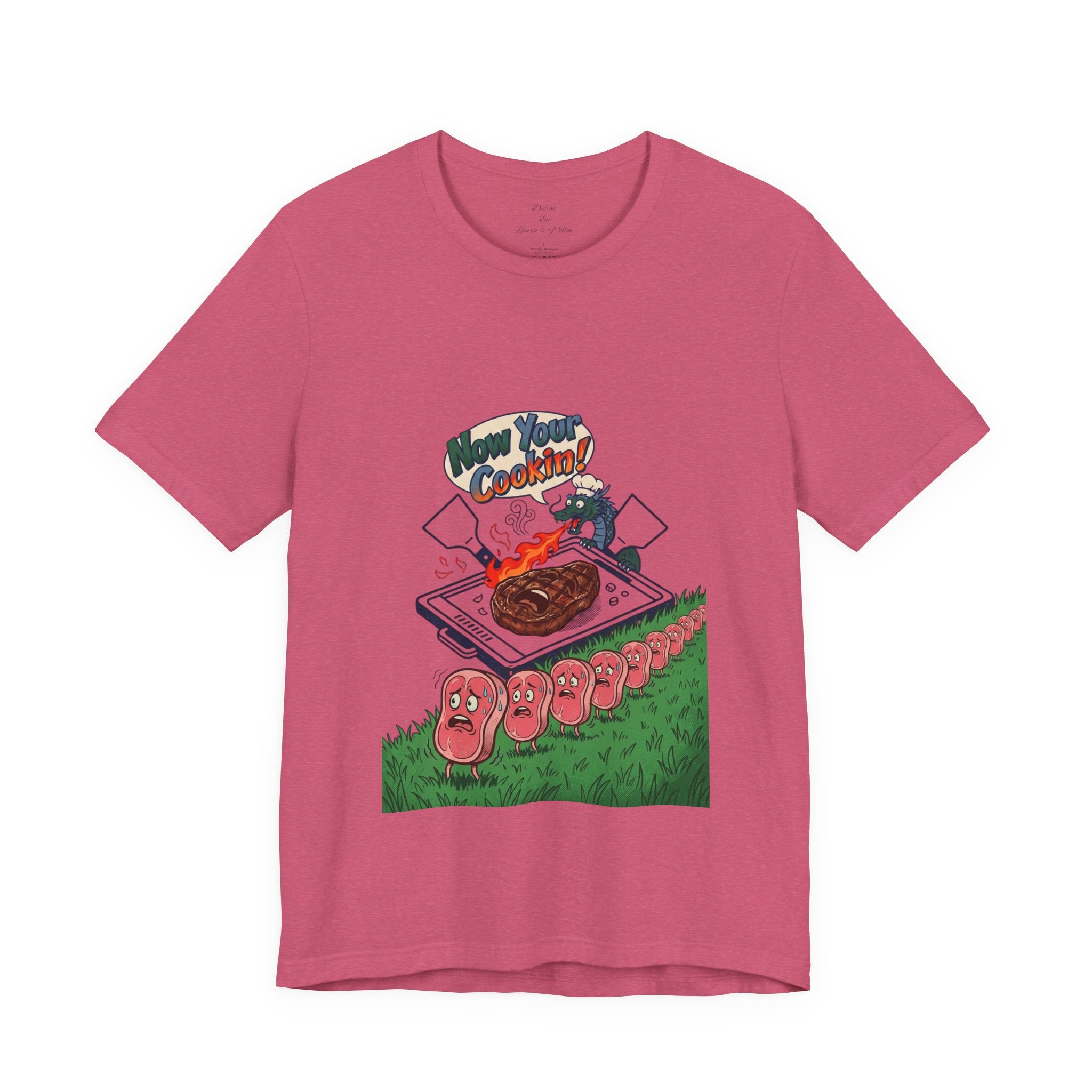 Kawaii Retro Cooking Manga Graphic Tee | Japanese Streetwear, Cherry Blossom Motif