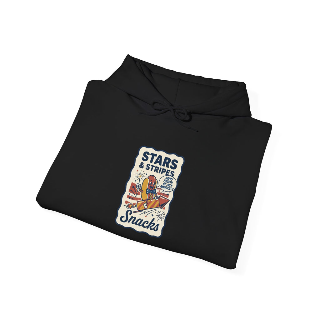Stars & Stripes Snacks Hoodie | Hot Dog Humor, Fourth of July