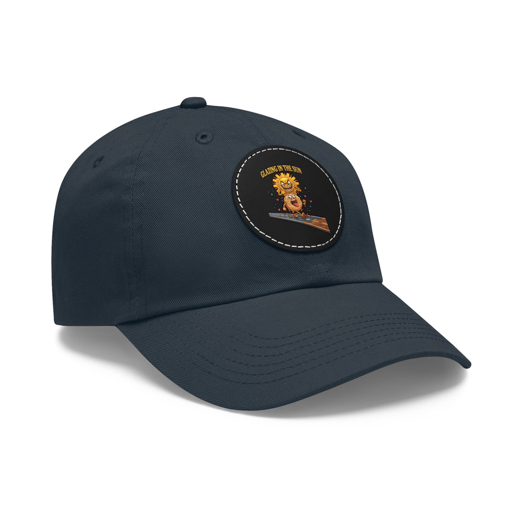 Dad Hat — 'Glazing in the Sun' Leather Patch Baseball Cap