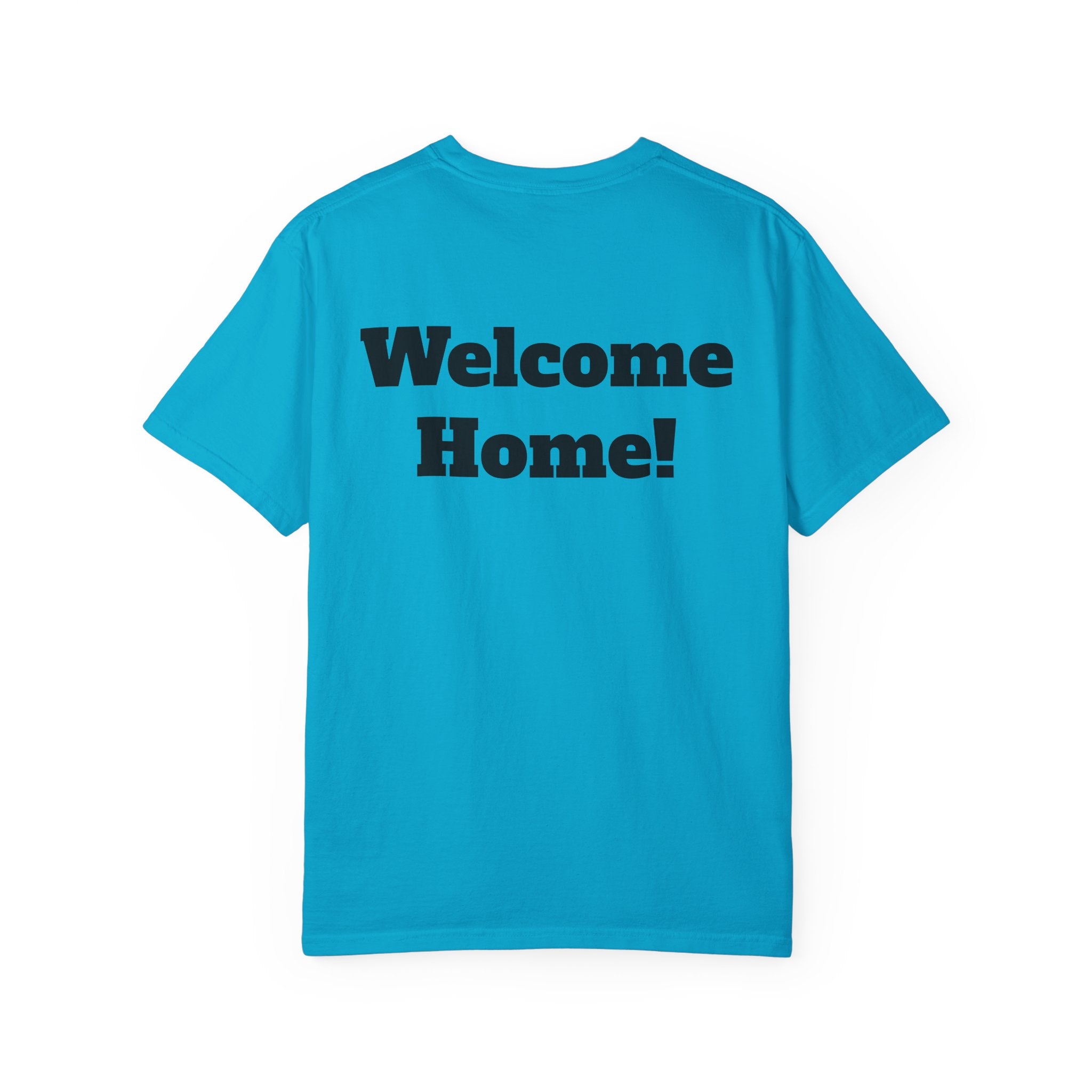 T-Shirt - American Flag with Saluting Soldiers | "Welcome Home!" Military Reunion Tee