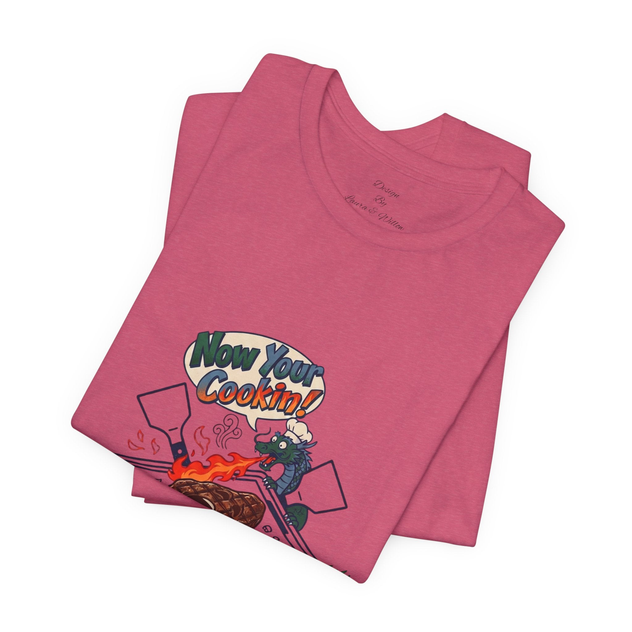 Kawaii Retro Cooking Manga Graphic Tee | Japanese Streetwear, Cherry Blossom Motif