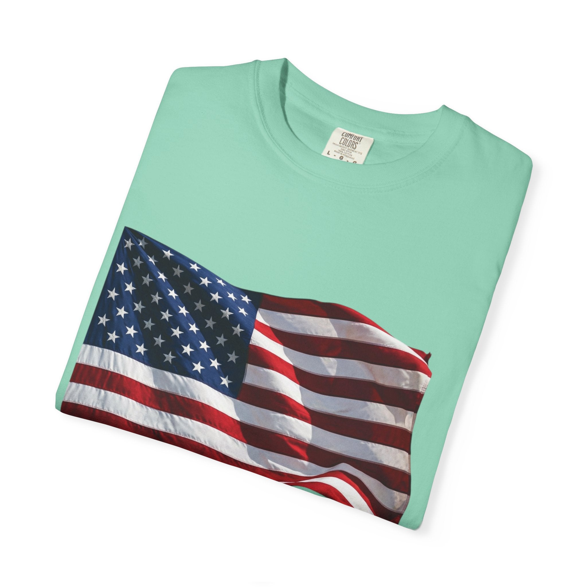 T-Shirt - American Flag with Saluting Soldiers | "Welcome Home!" Military Reunion Tee