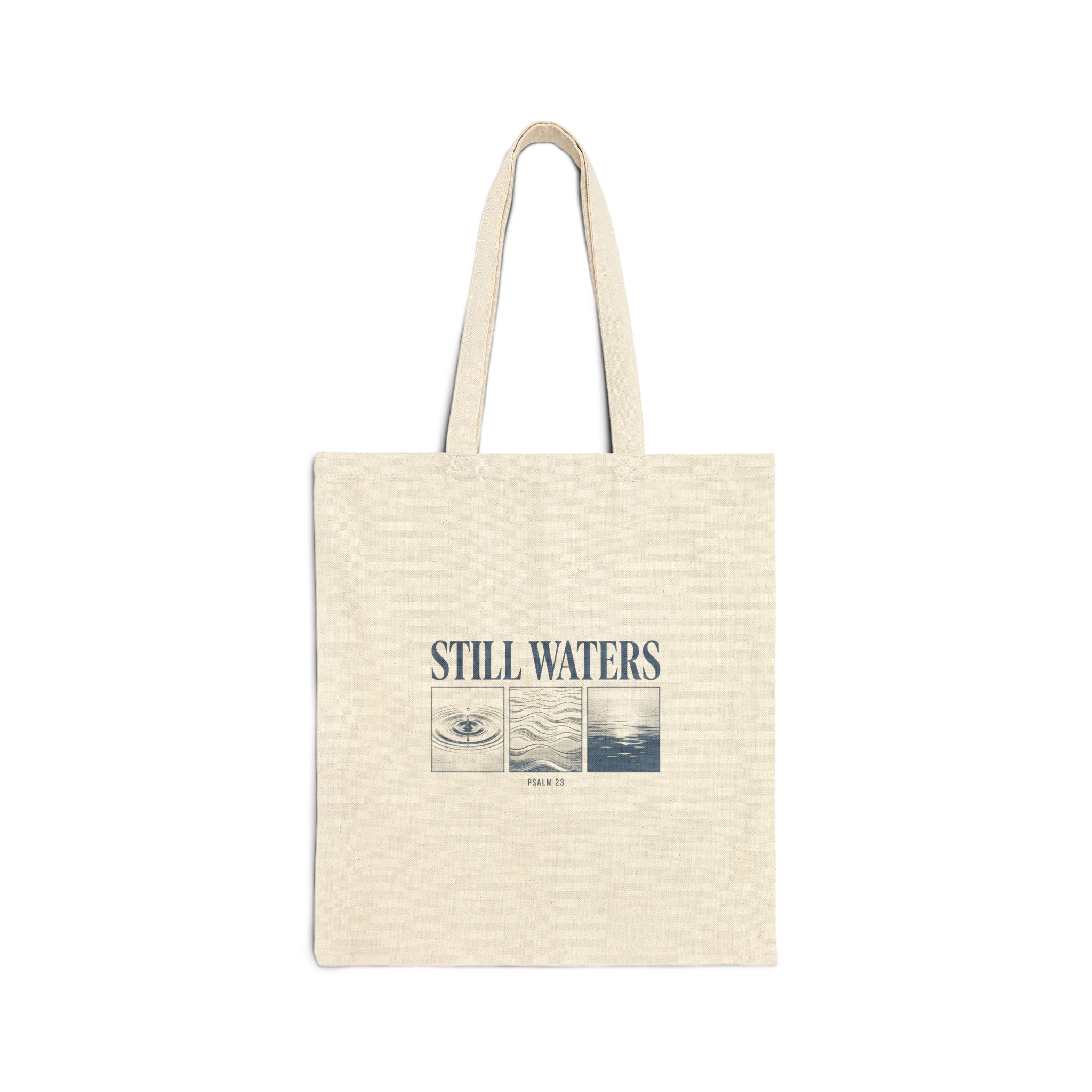 Still Waters Tote | Christian Streetwear, Vintage Wash Typography