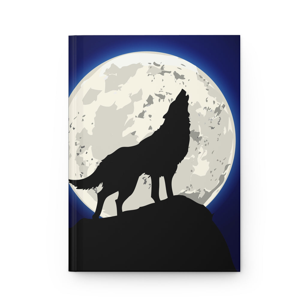 Howling Wolf Journal — Hardcover Moonlight Notebook