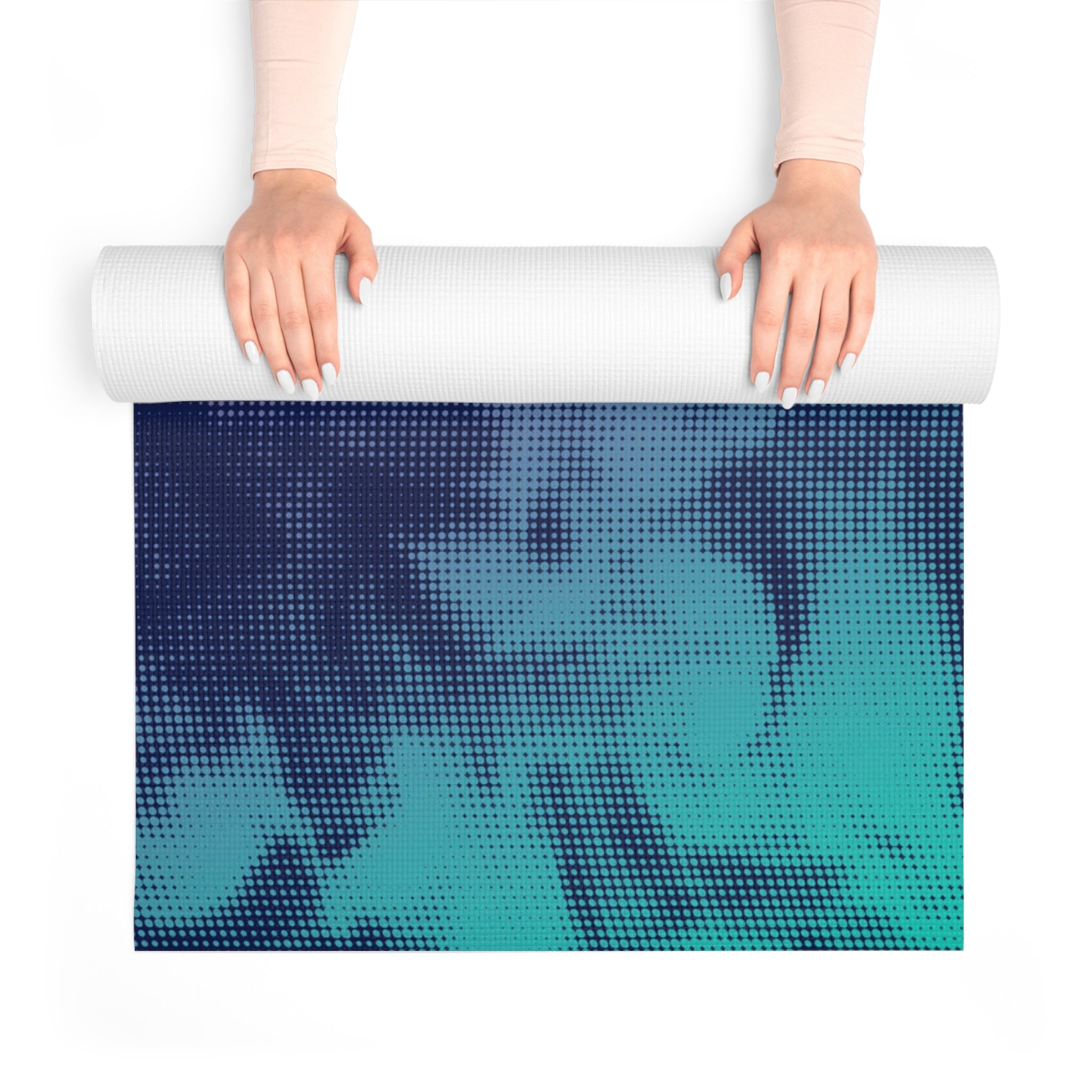 Chakra Meditation Yoga Mat — Foam Mat with Silhouette & Colorful Chakra Alignment