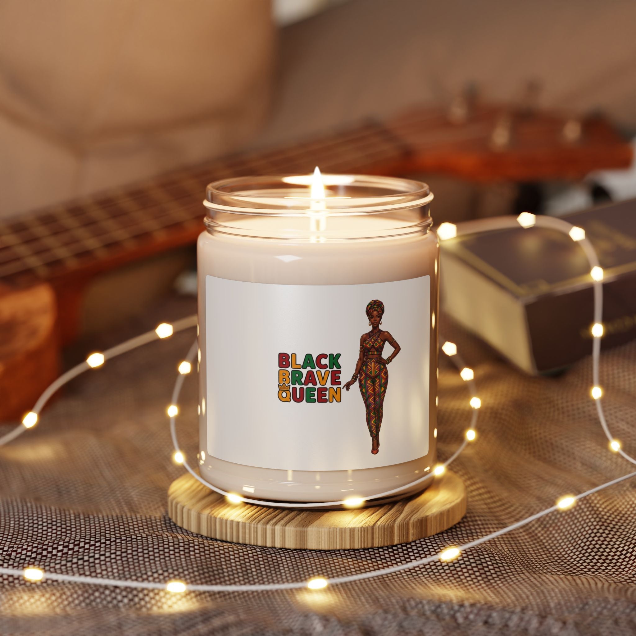 Black Brave Queen Candle, 9oz Soy Jar | Juneteenth Pan-African 1865