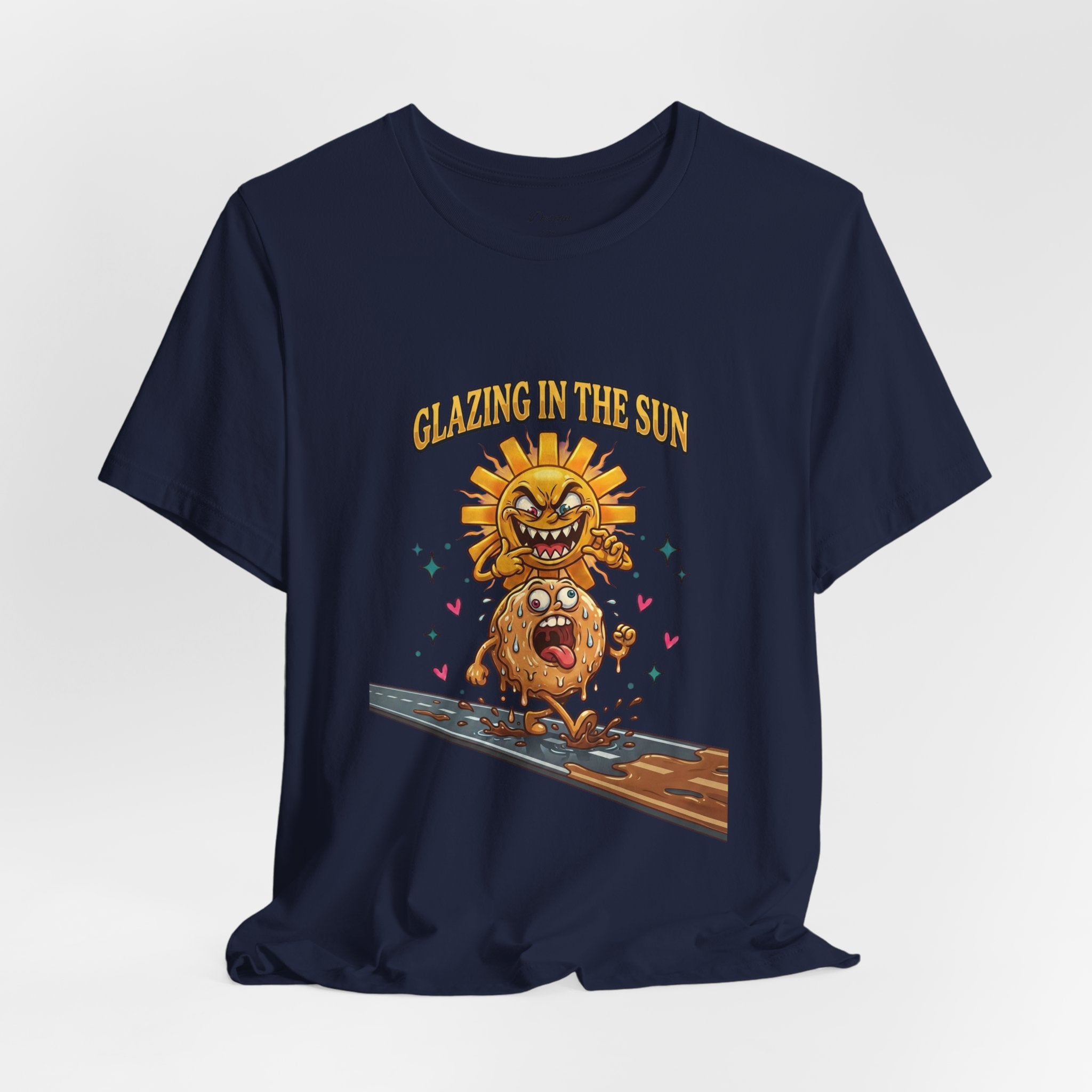 “Glazing in the Sun” Funny Retro Sun & Donut Tee | Dilly Dally Procrastination