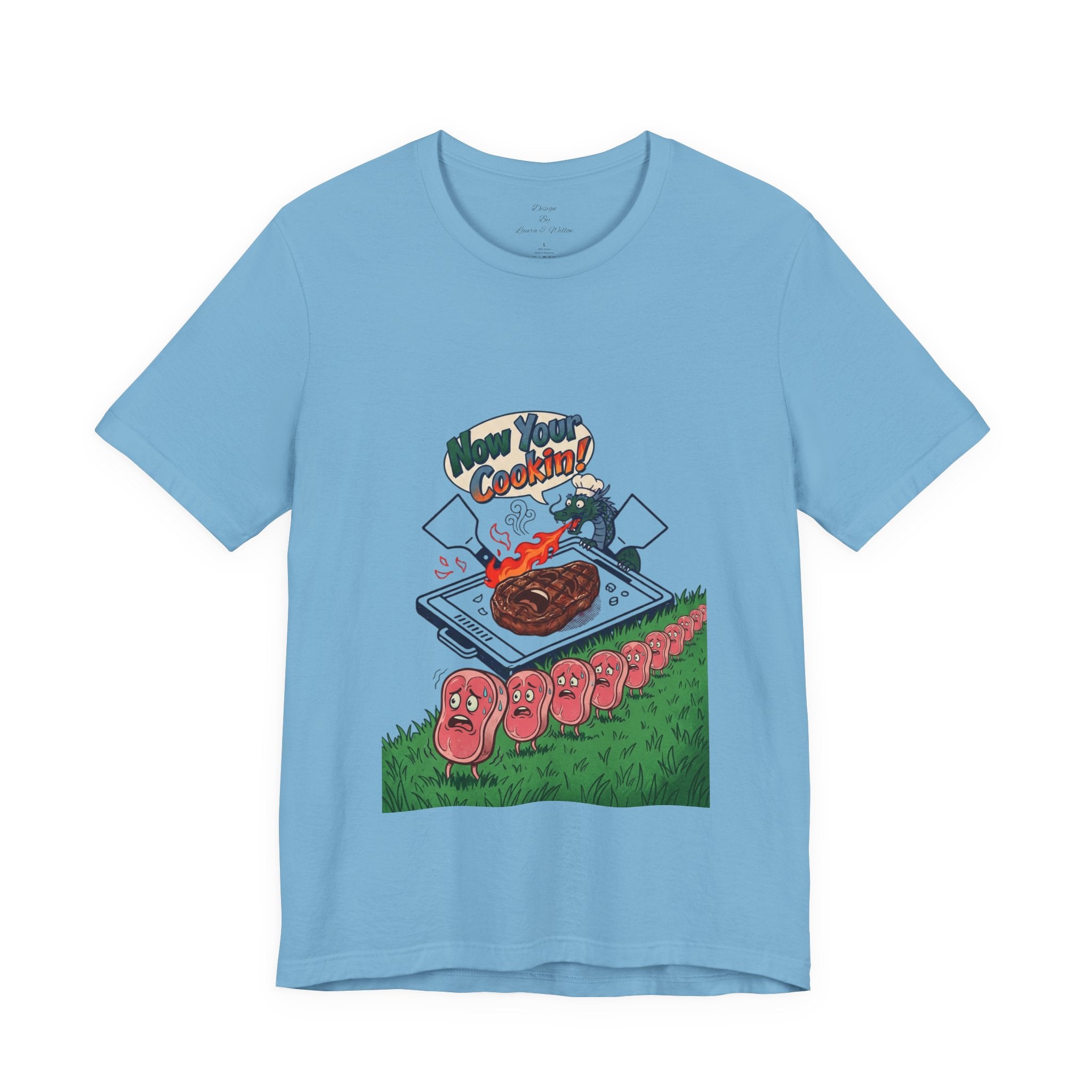 Kawaii Retro Cooking Manga Graphic Tee | Japanese Streetwear, Cherry Blossom Motif