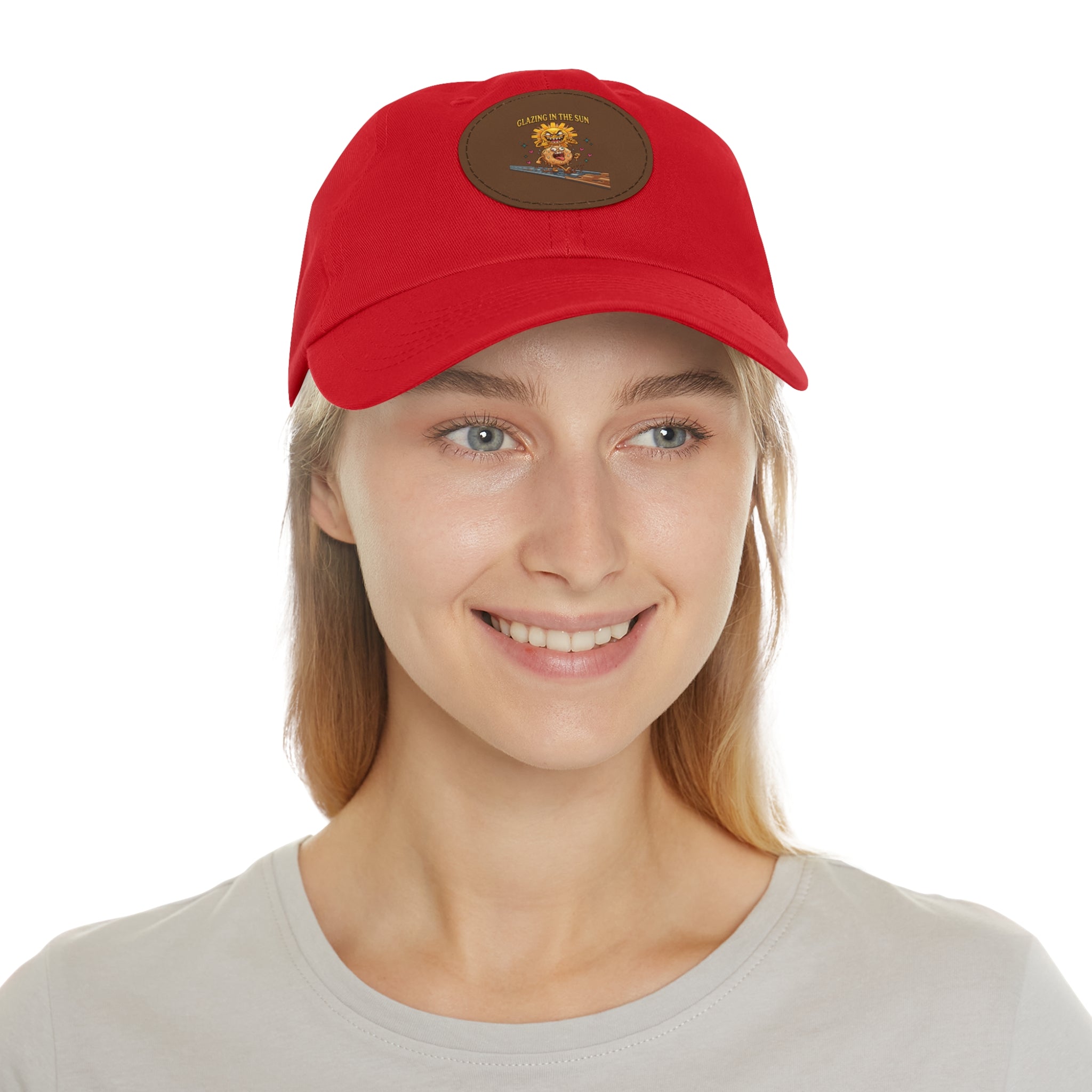 Dad Hat — 'Glazing in the Sun' Leather Patch Baseball Cap