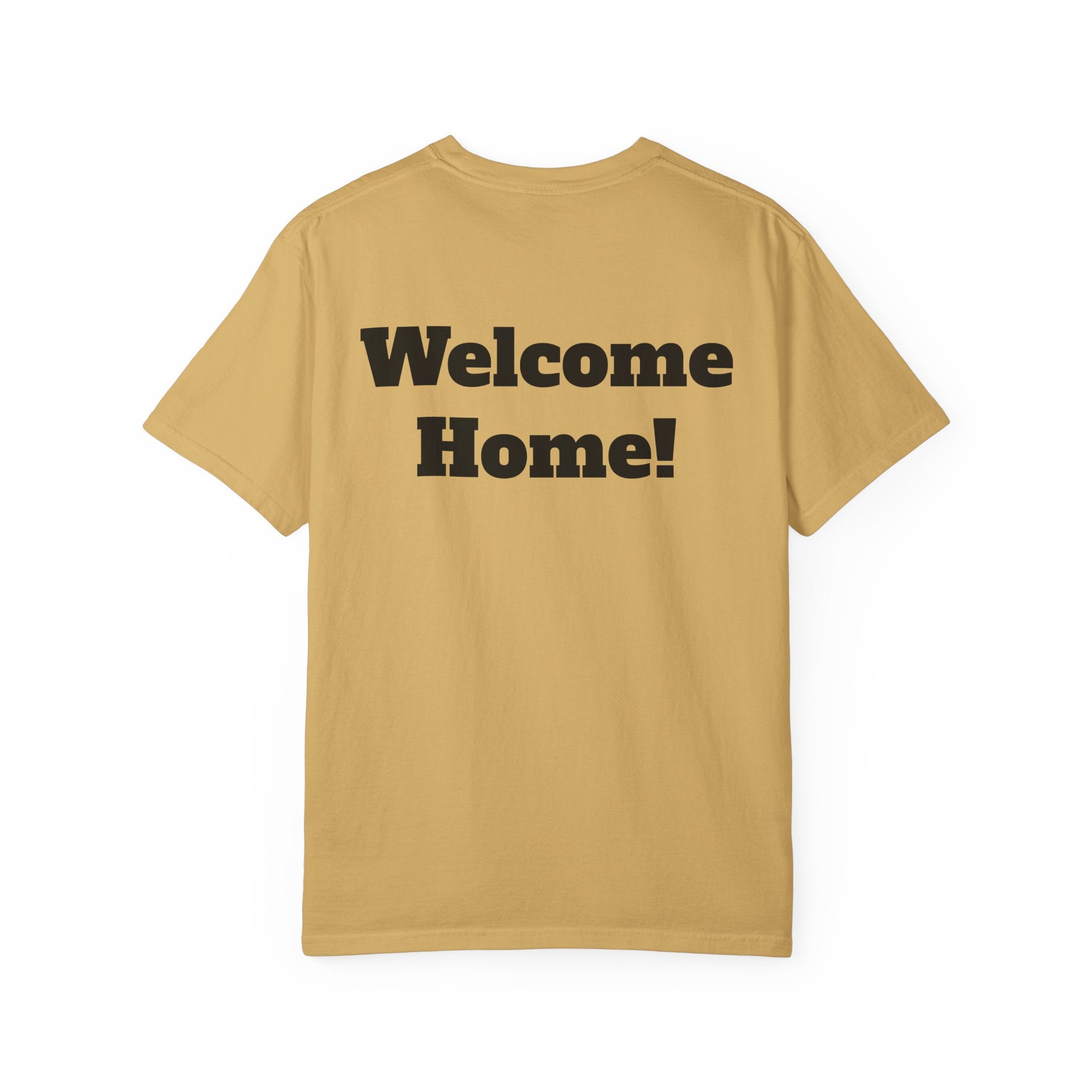 T-Shirt - American Flag with Saluting Soldiers | "Welcome Home!" Military Reunion Tee