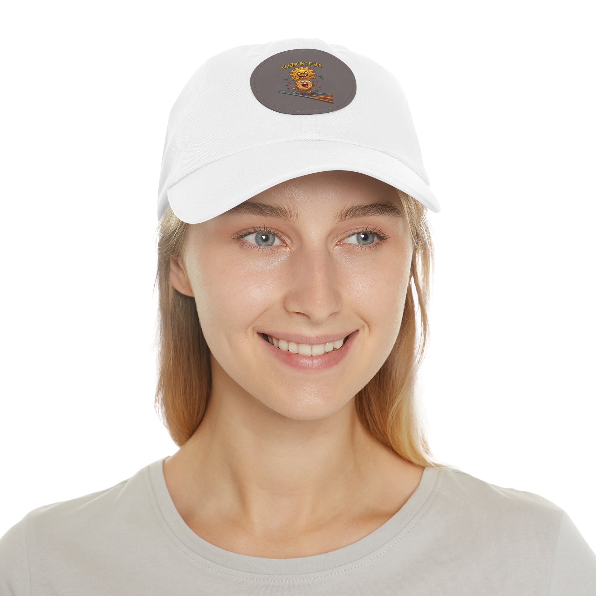 Dad Hat — 'Glazing in the Sun' Leather Patch Baseball Cap