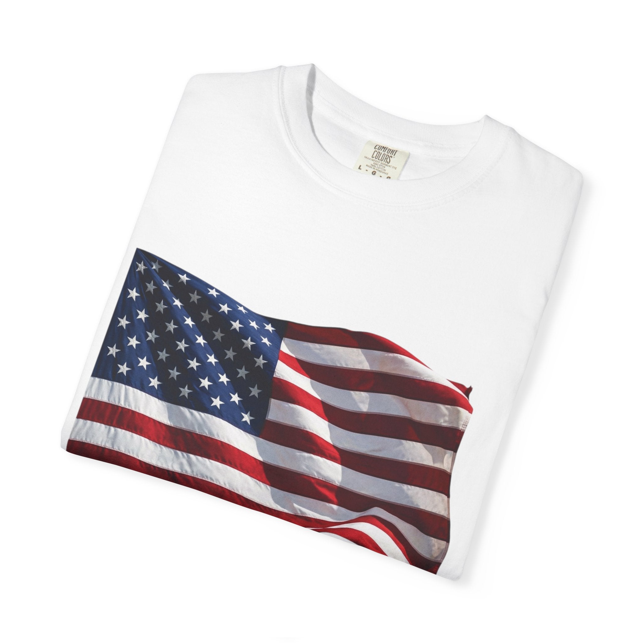 T-Shirt - American Flag with Saluting Soldiers | "Welcome Home!" Military Reunion Tee