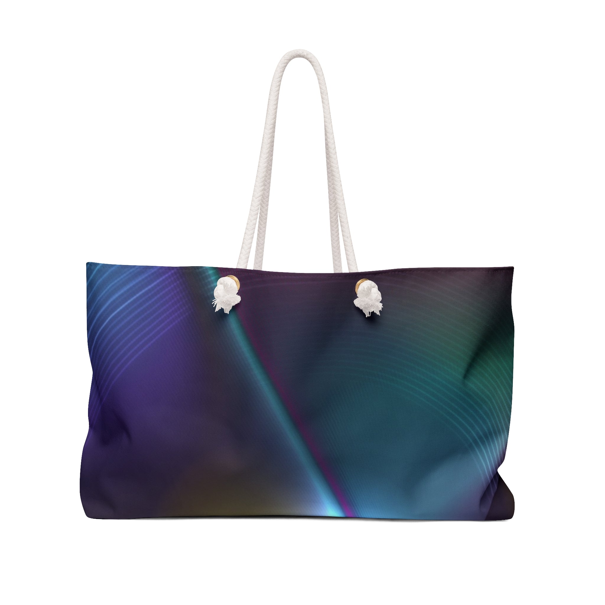 Aurora Gradient Weekender Bag — Abstract Teal & Indigo Travel Tote
