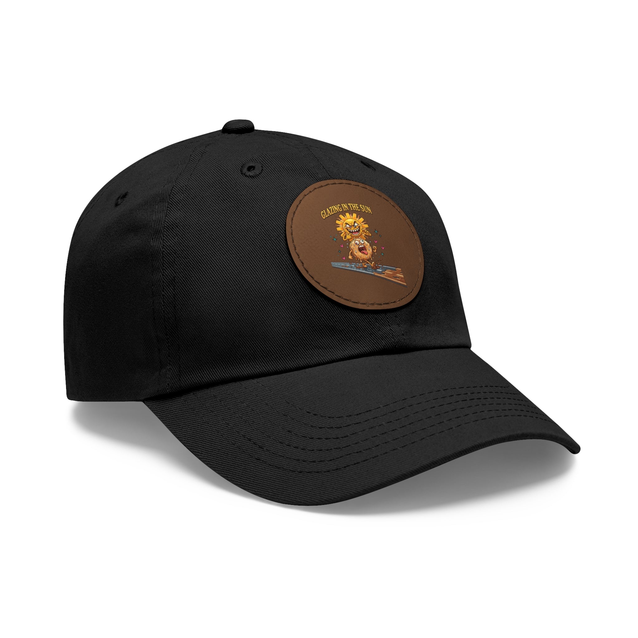 Dad Hat — 'Glazing in the Sun' Leather Patch Baseball Cap