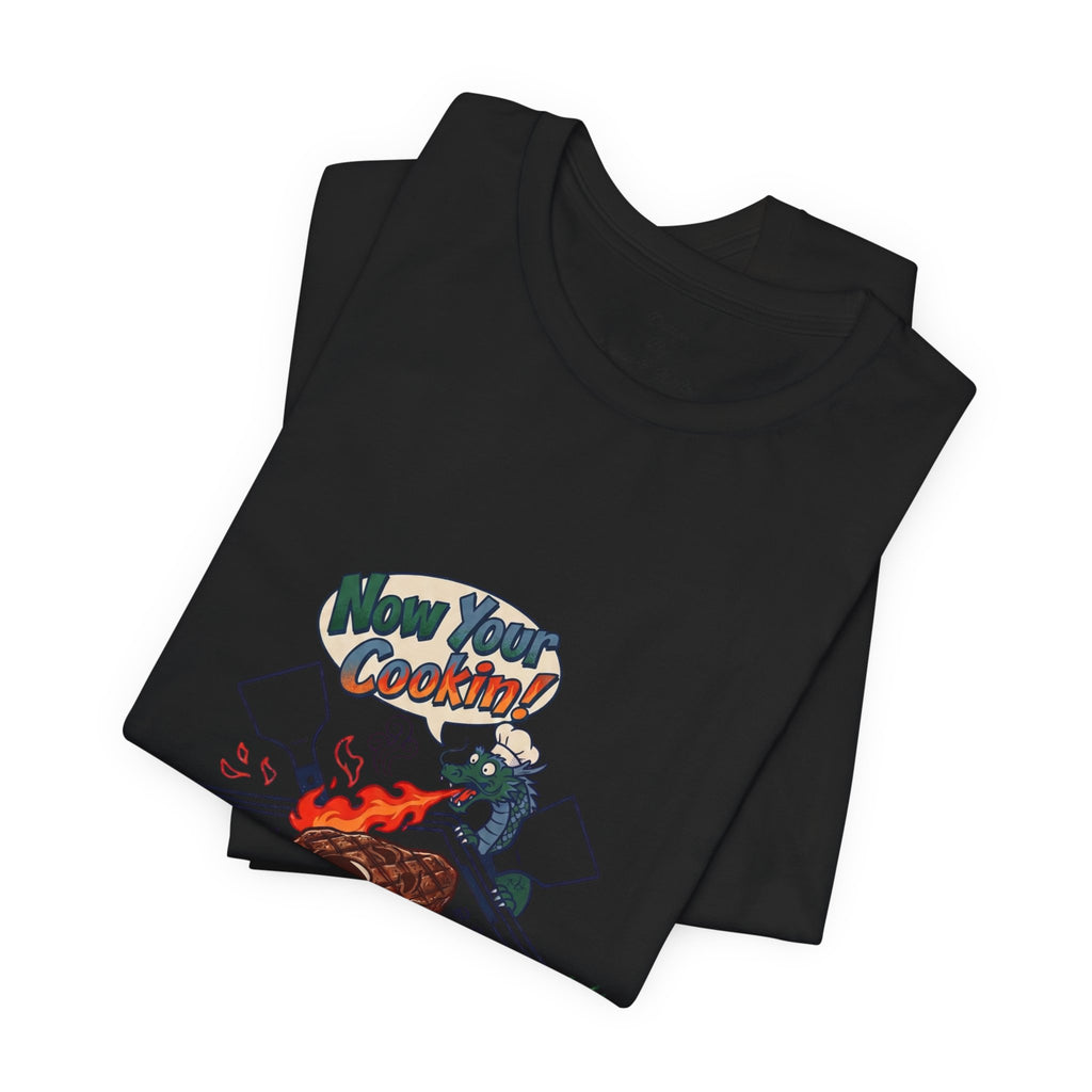 Kawaii Retro Cooking Manga Graphic Tee | Japanese Streetwear, Cherry Blossom Motif