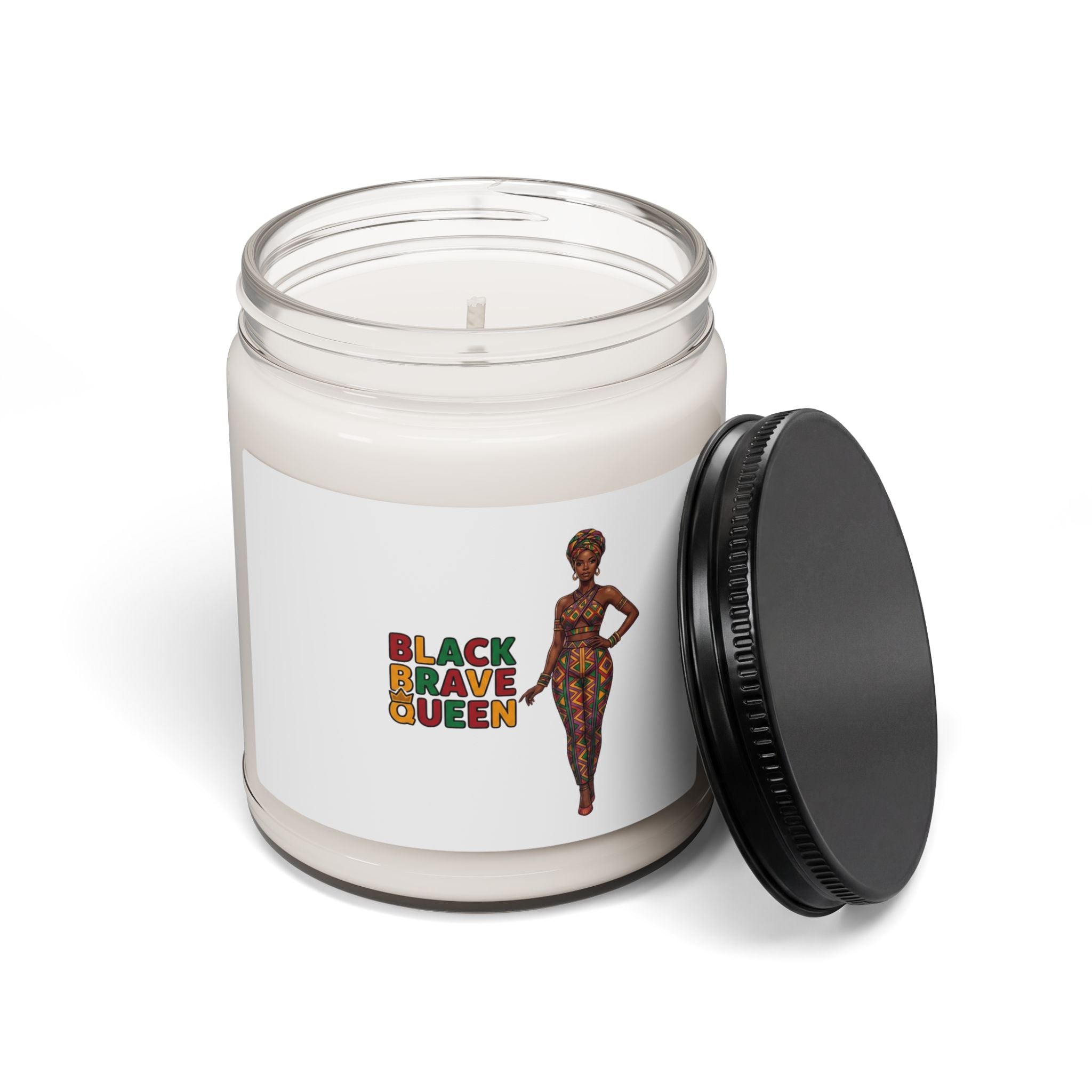 Black Brave Queen Candle, 9oz Soy Jar | Juneteenth Pan-African 1865