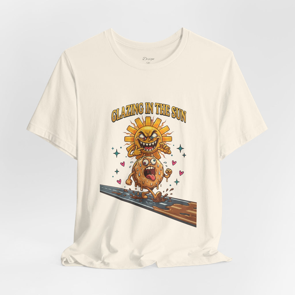 “Glazing in the Sun” Funny Retro Sun & Donut Tee | Dilly Dally Procrastination