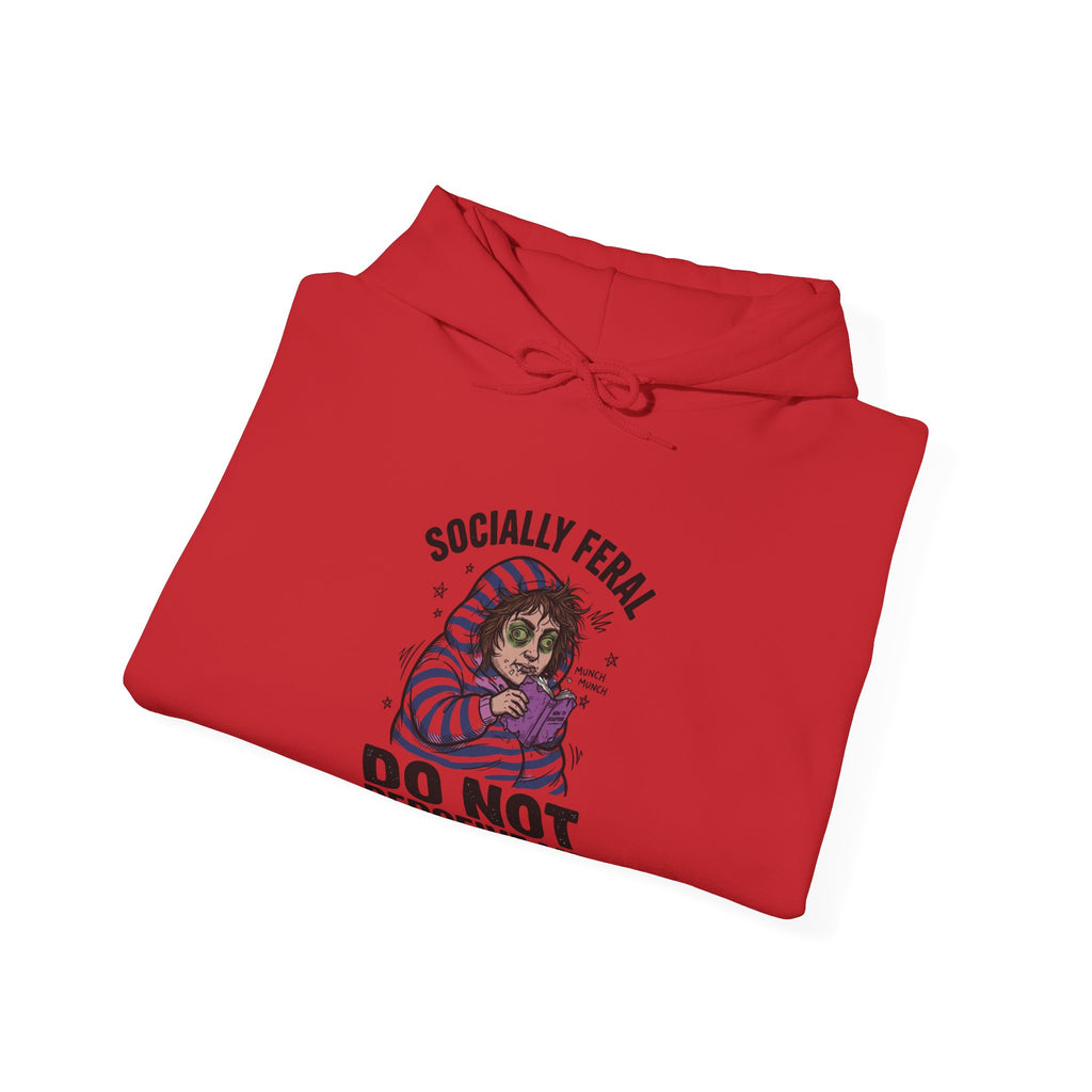 Socially Feral Cat Hoodie | Feral Era, Vintage Mascot Distressed Lettering