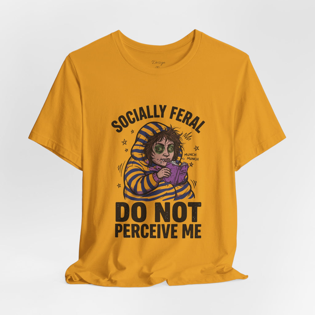 Socially Feral "Do Not Perceive Me" Tee | Feral Era vintage mascot typography