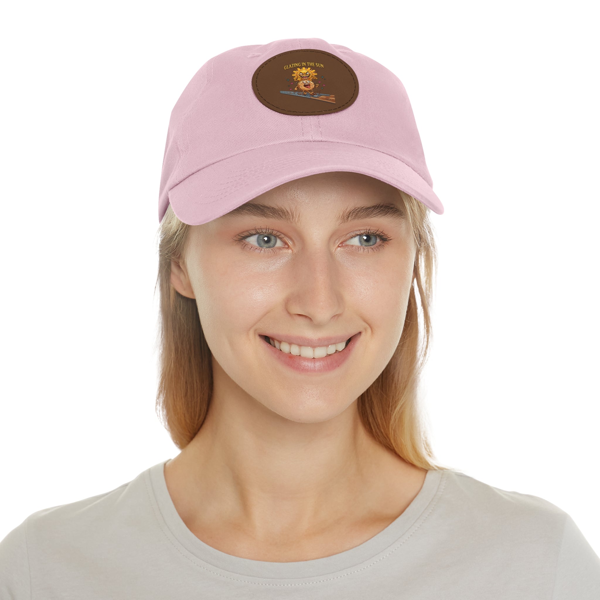 Dad Hat — 'Glazing in the Sun' Leather Patch Baseball Cap