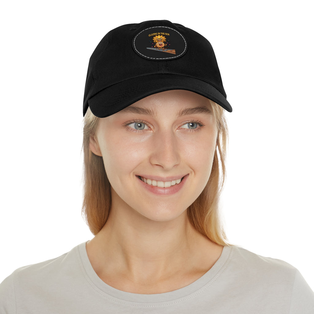 Dad Hat — 'Glazing in the Sun' Leather Patch Baseball Cap